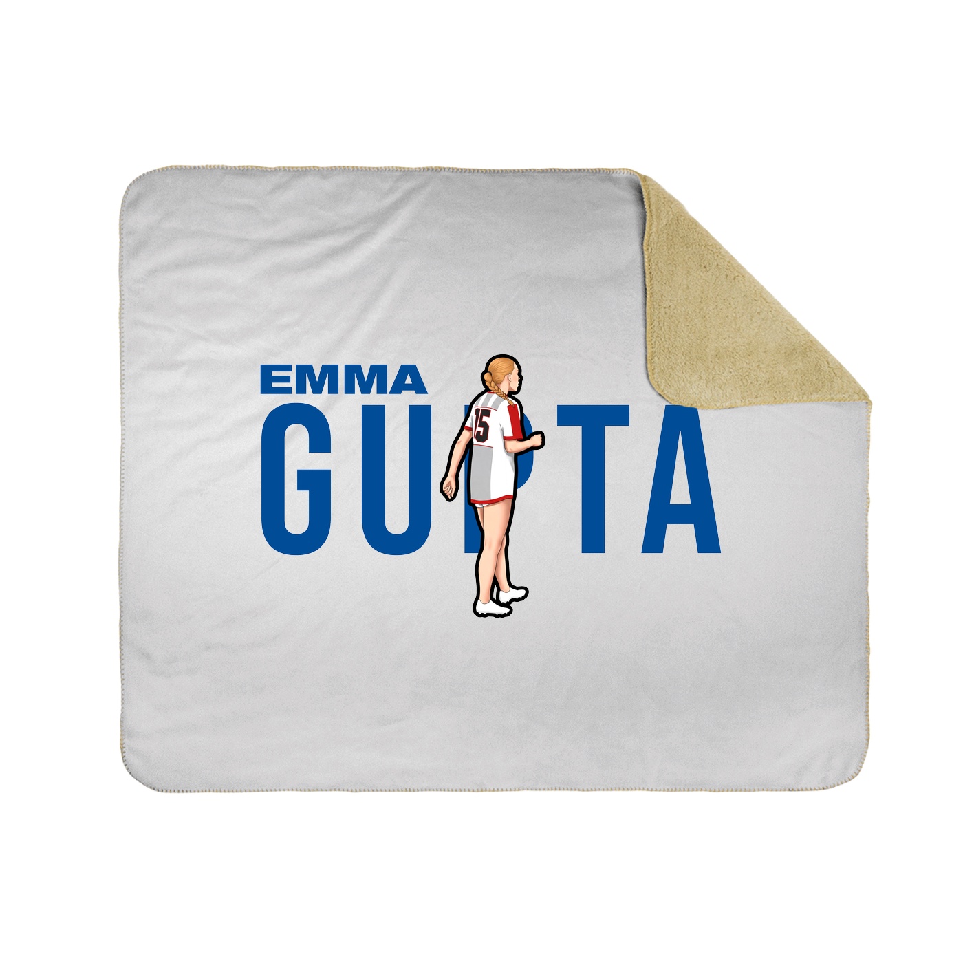 Throw Blanket — Player Name in White