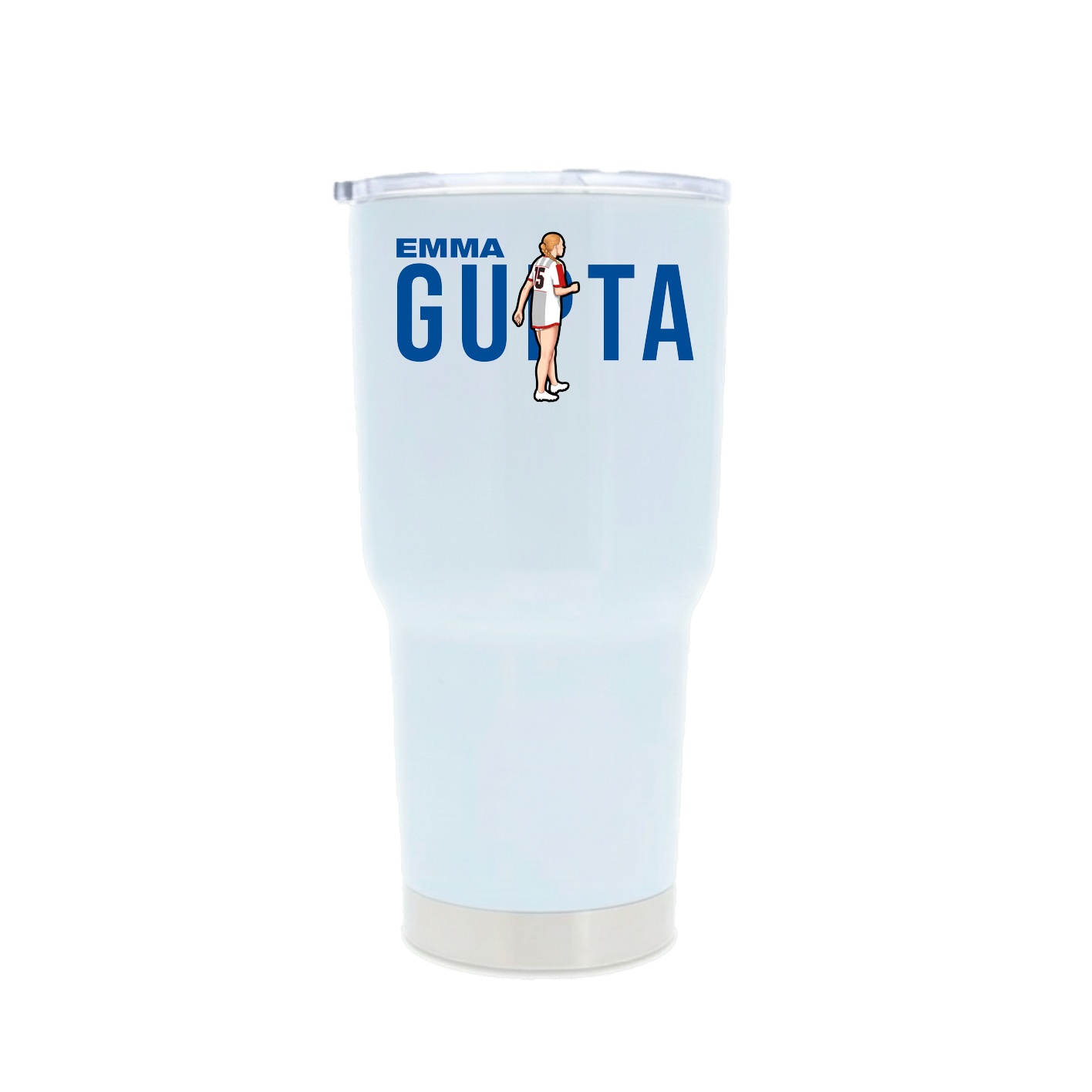 30oz Stainless Steel Tumbler — Player Name in White