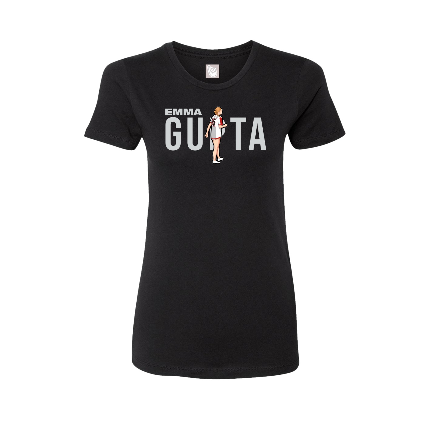 Womens Tee — Player Name in Black