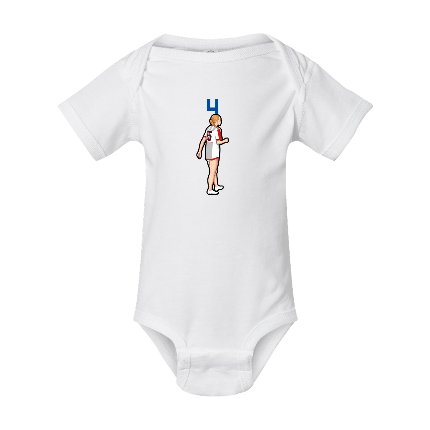 Baby Onesie — Number Top in White