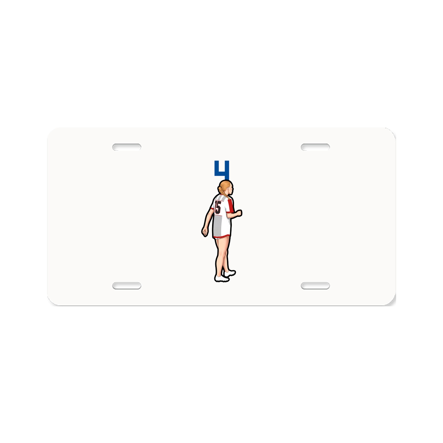 License Plate — Number Top in Classic