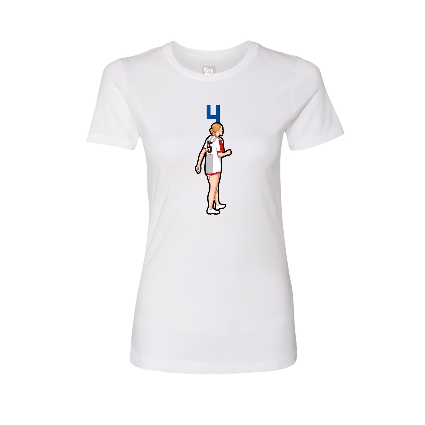Womens Tee — Number Top in White