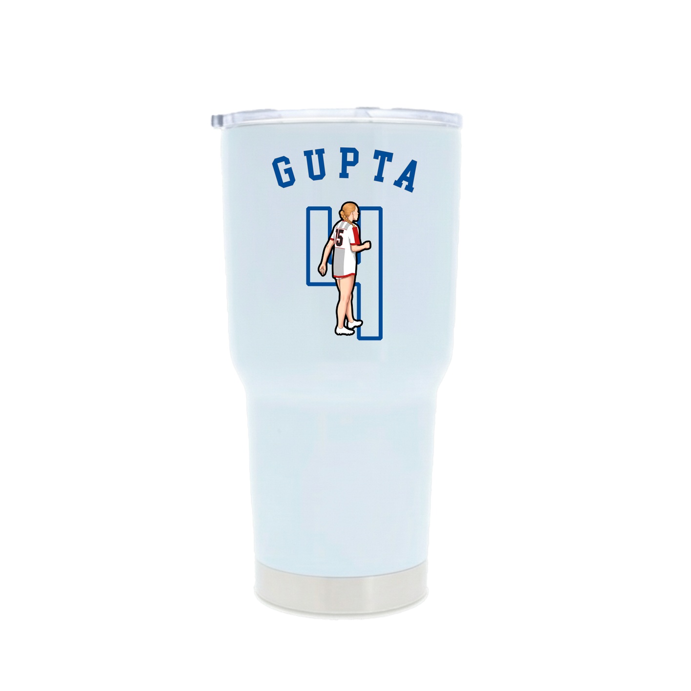 30oz Stainless Steel Tumbler — Shirsey Arch in White