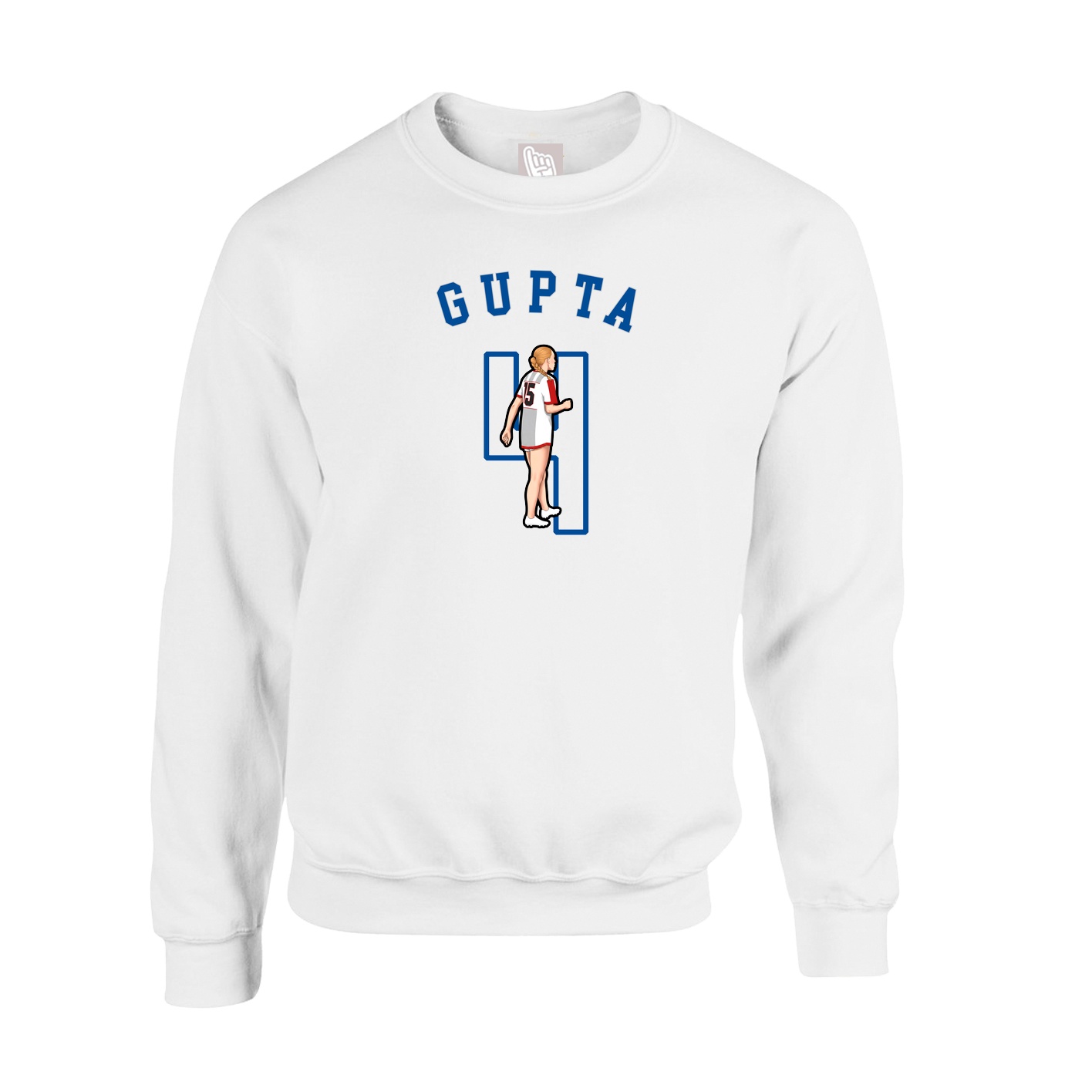Fleece Crew — Shirsey Arch in White