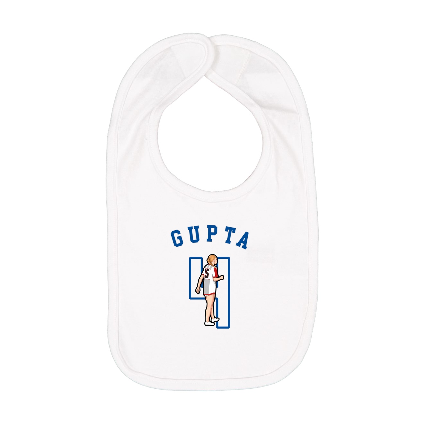 Infant Bib — Shirsey Arch in White
