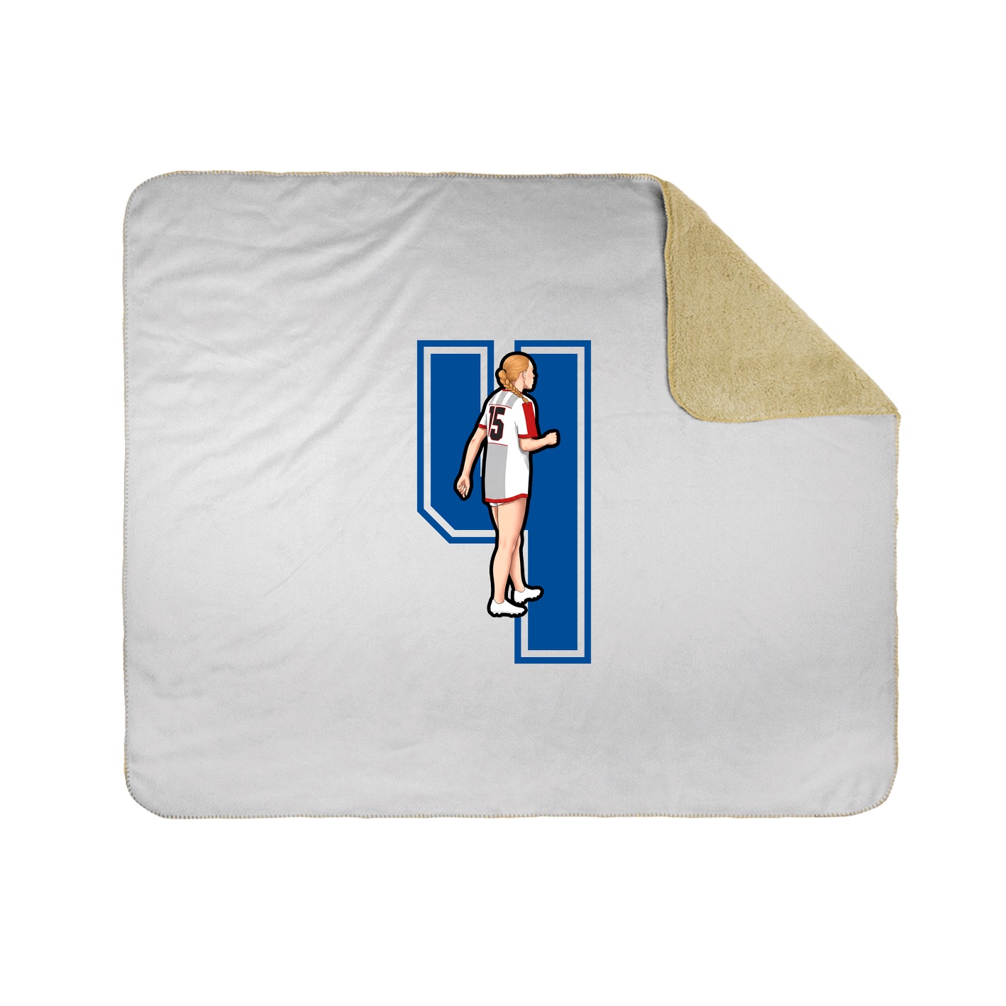 Throw Blanket — Number in White