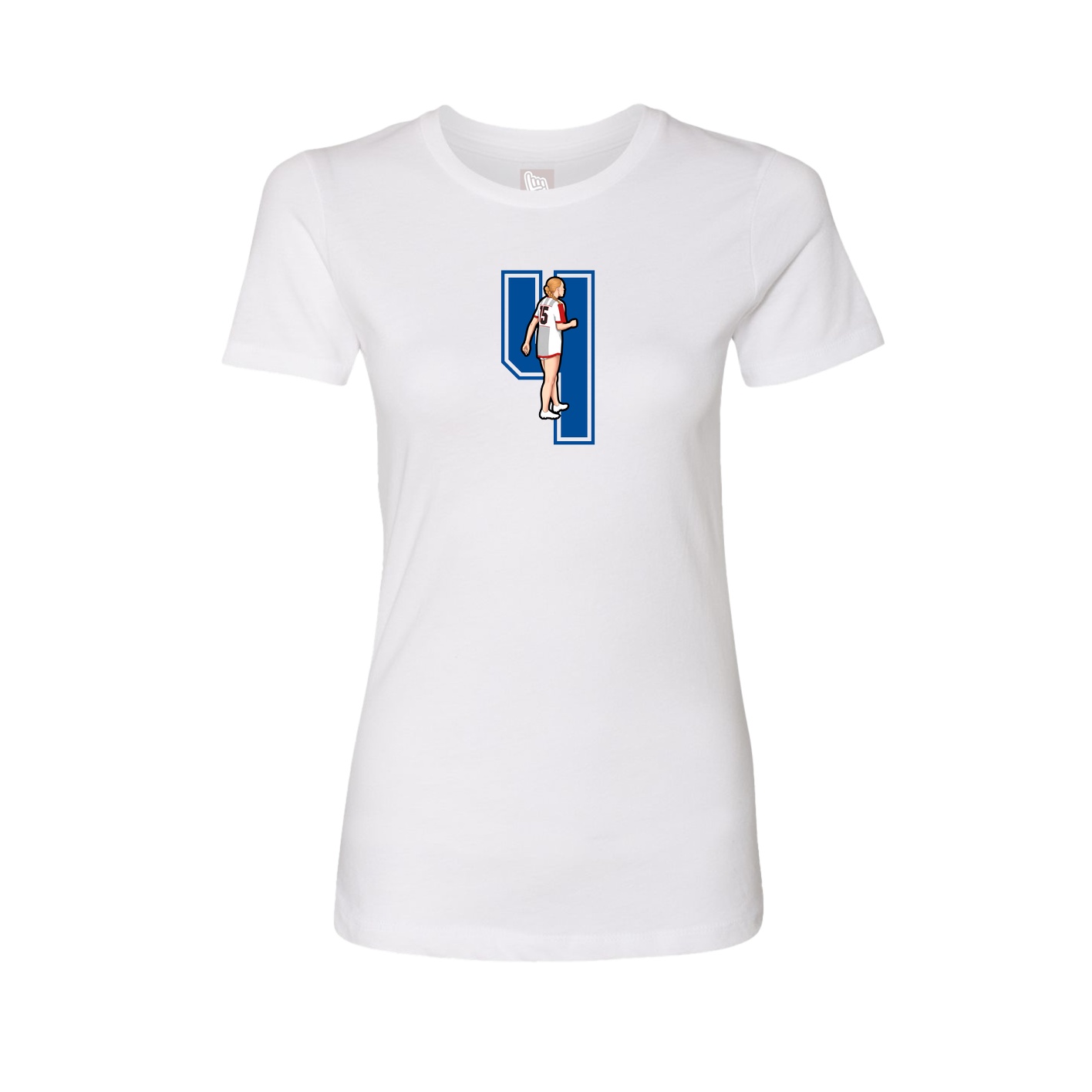 Womens Tee — Number in White