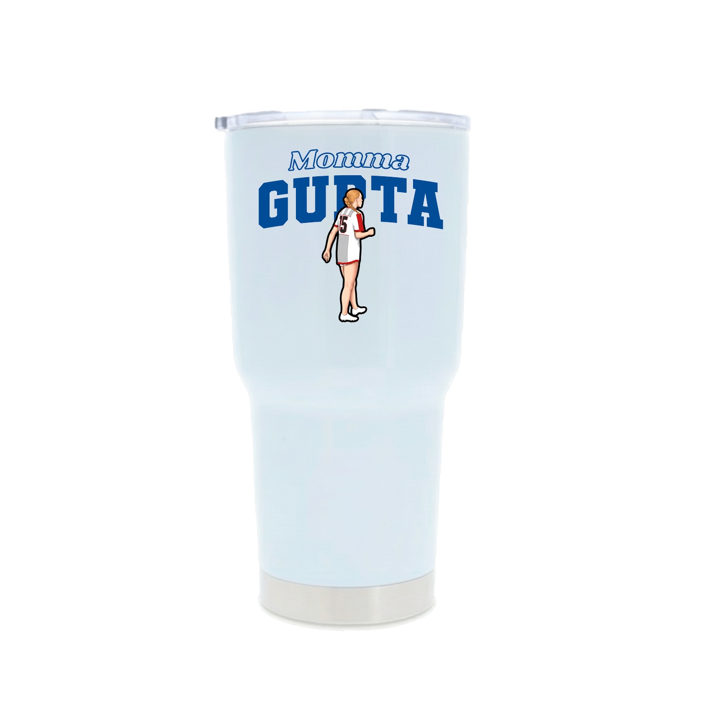 30oz Stainless Steel Tumbler — Mothers Day Block in White