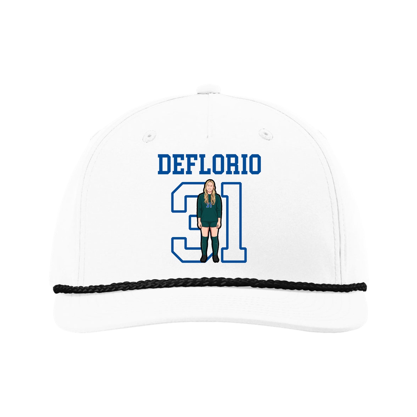Five-Panel Classic Rope Cap — Shirsey in White