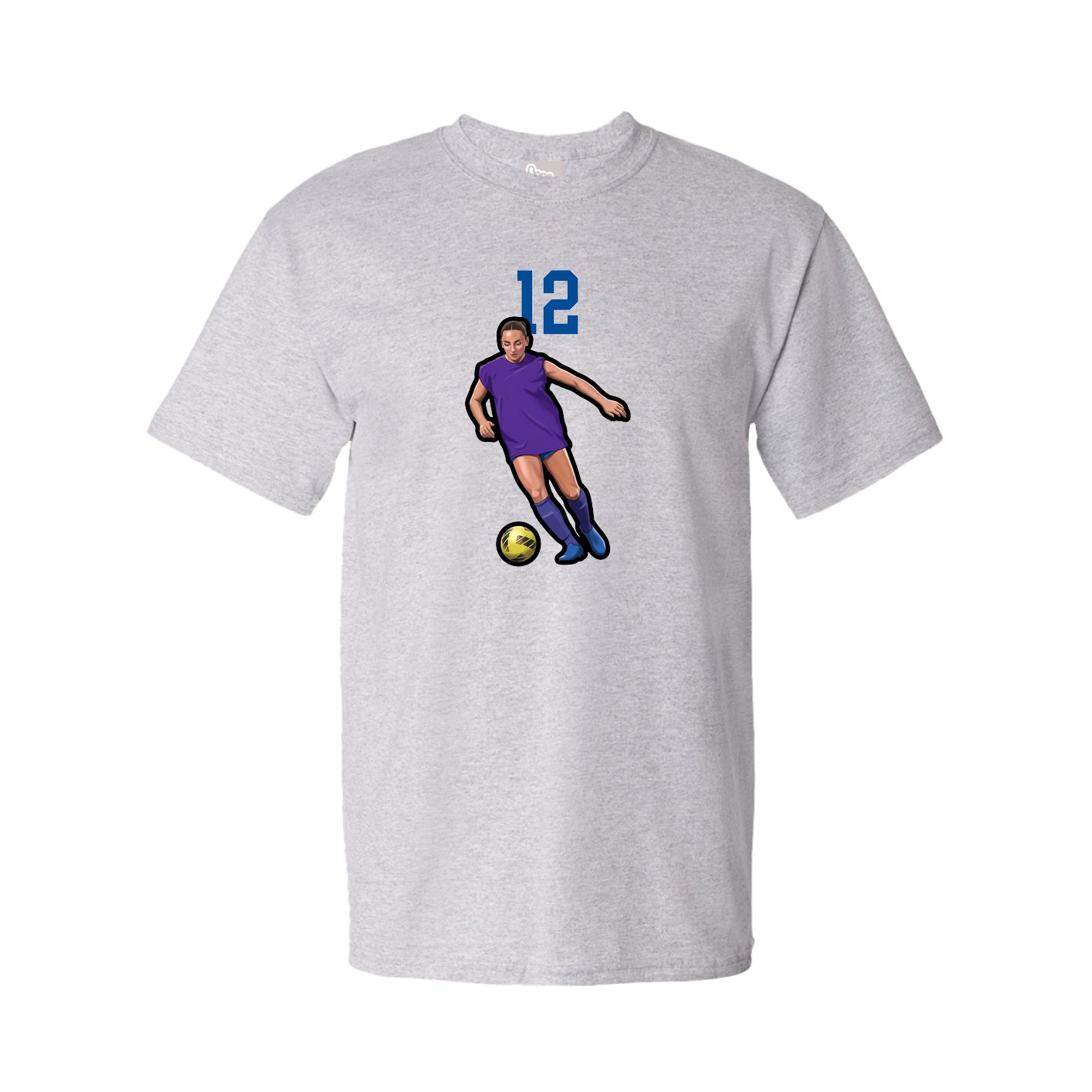 Youth Tee — Number Top in Grey