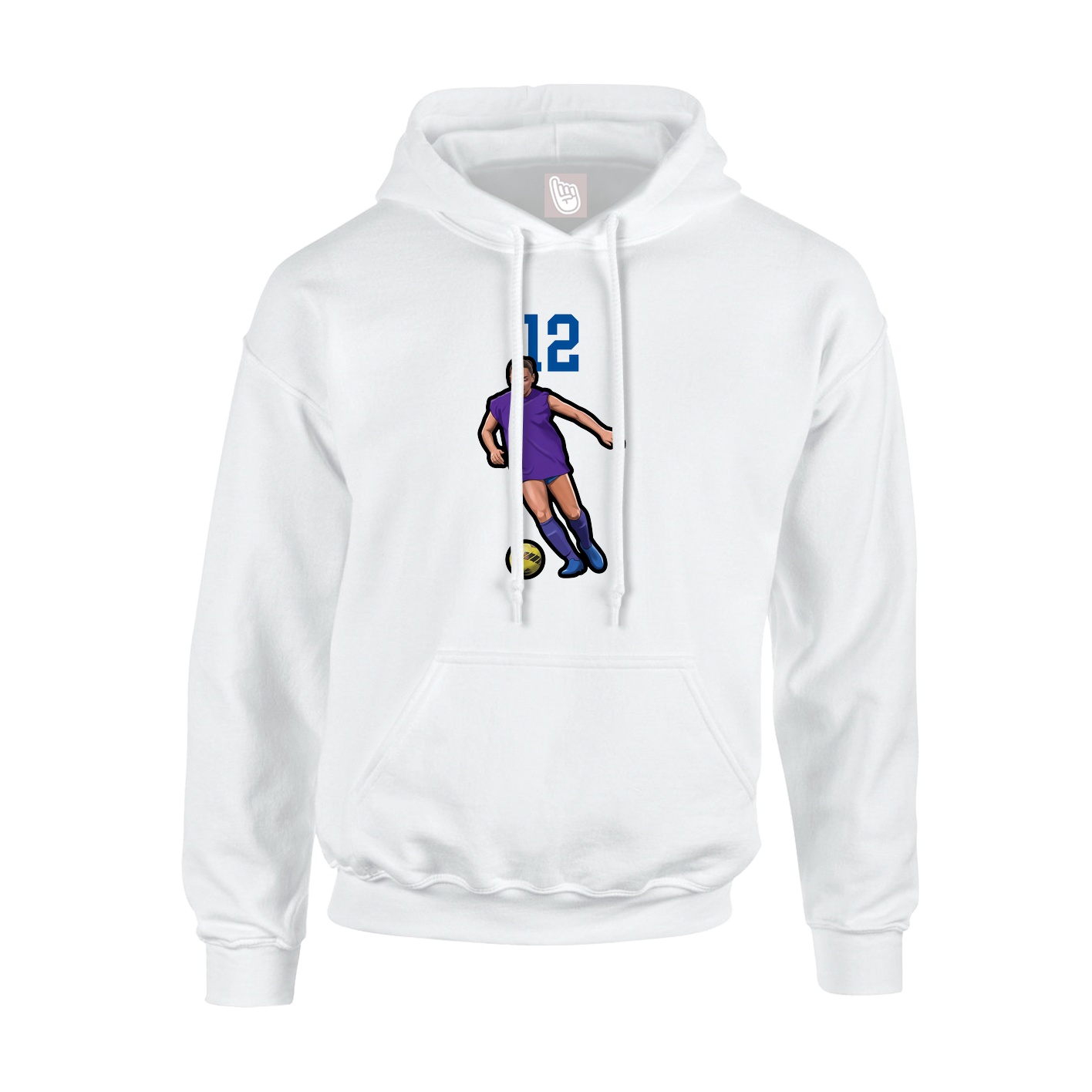 Hoodie — Number Top in White