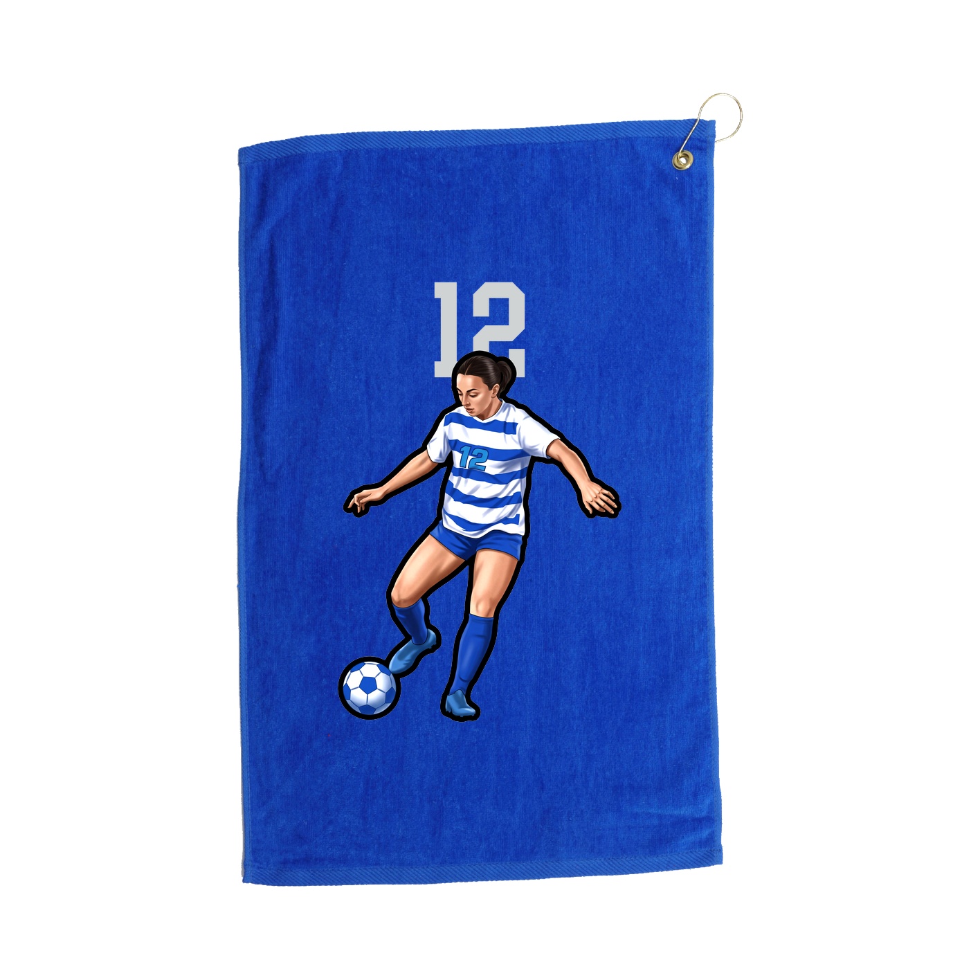 Golf Towel — Number Top in Royal