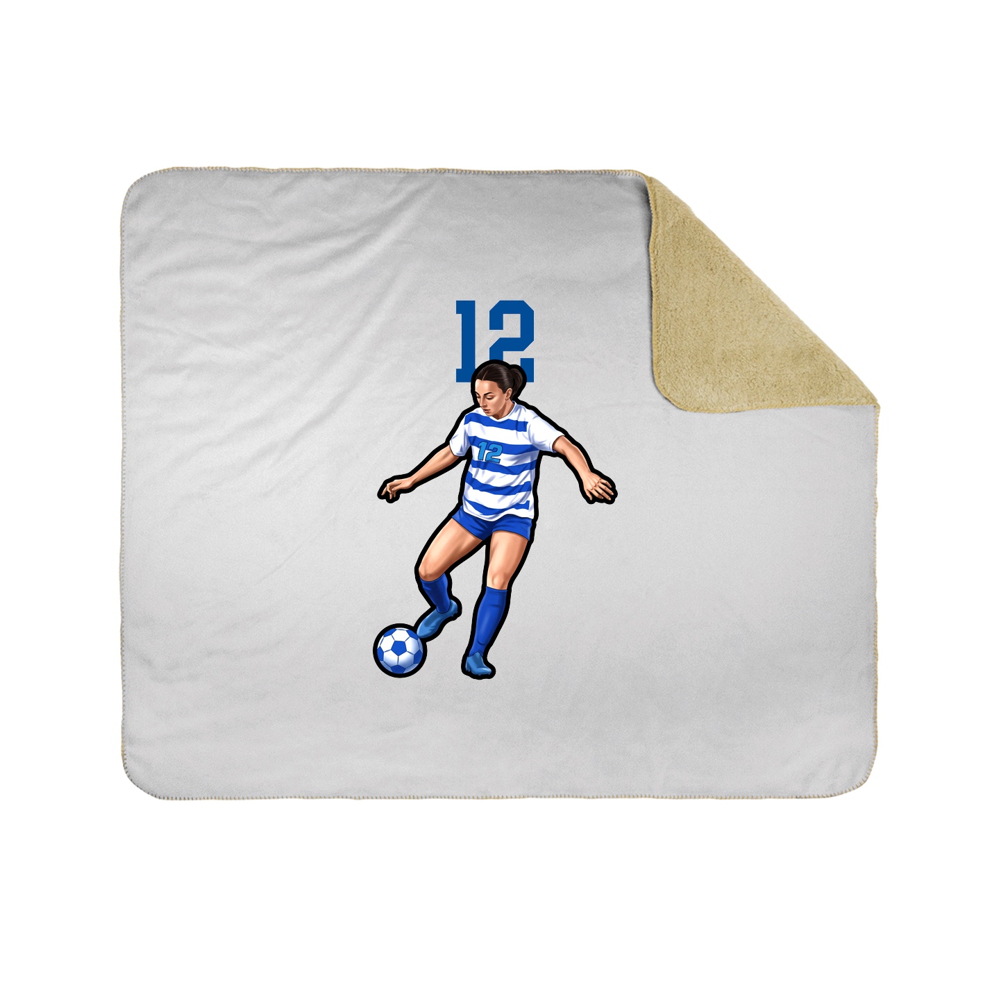 Throw Blanket — Number Top in White