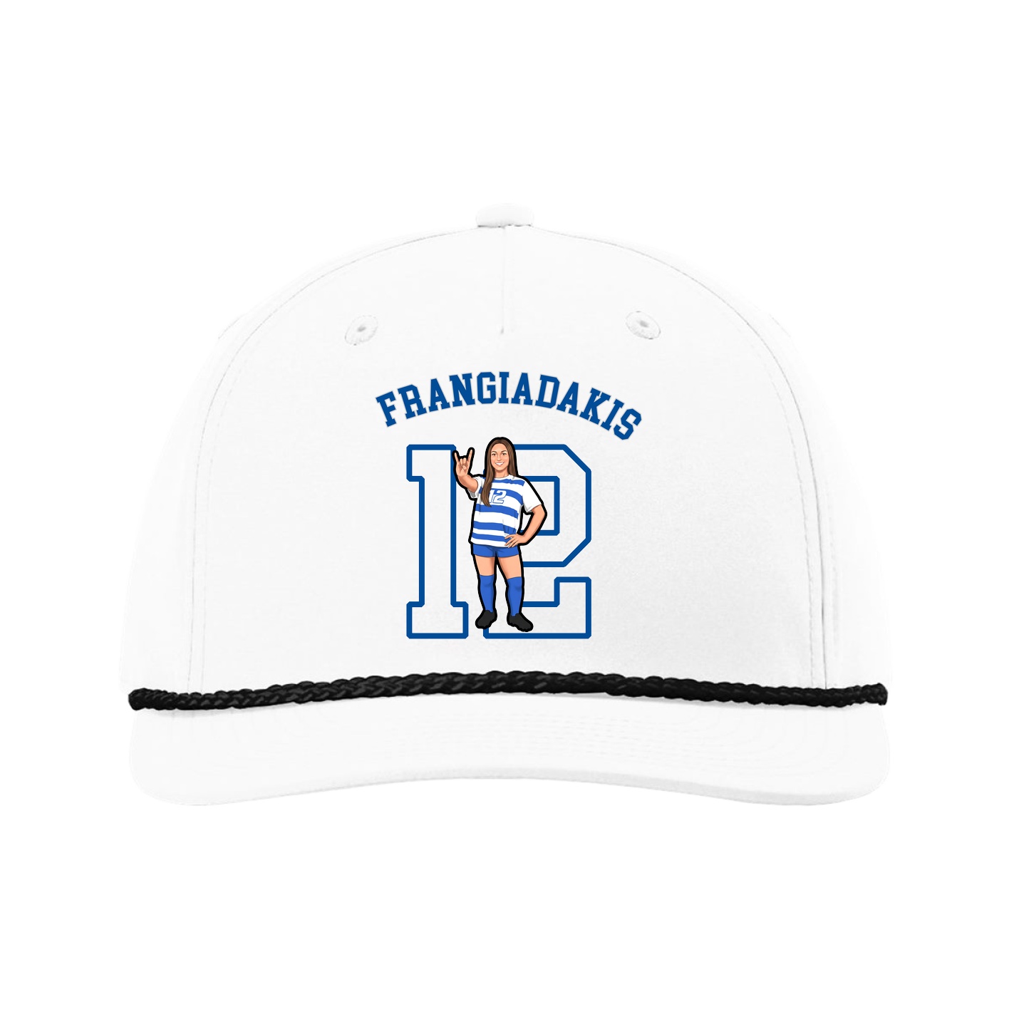 Five-Panel Classic Rope Cap — Shirsey Arch in White