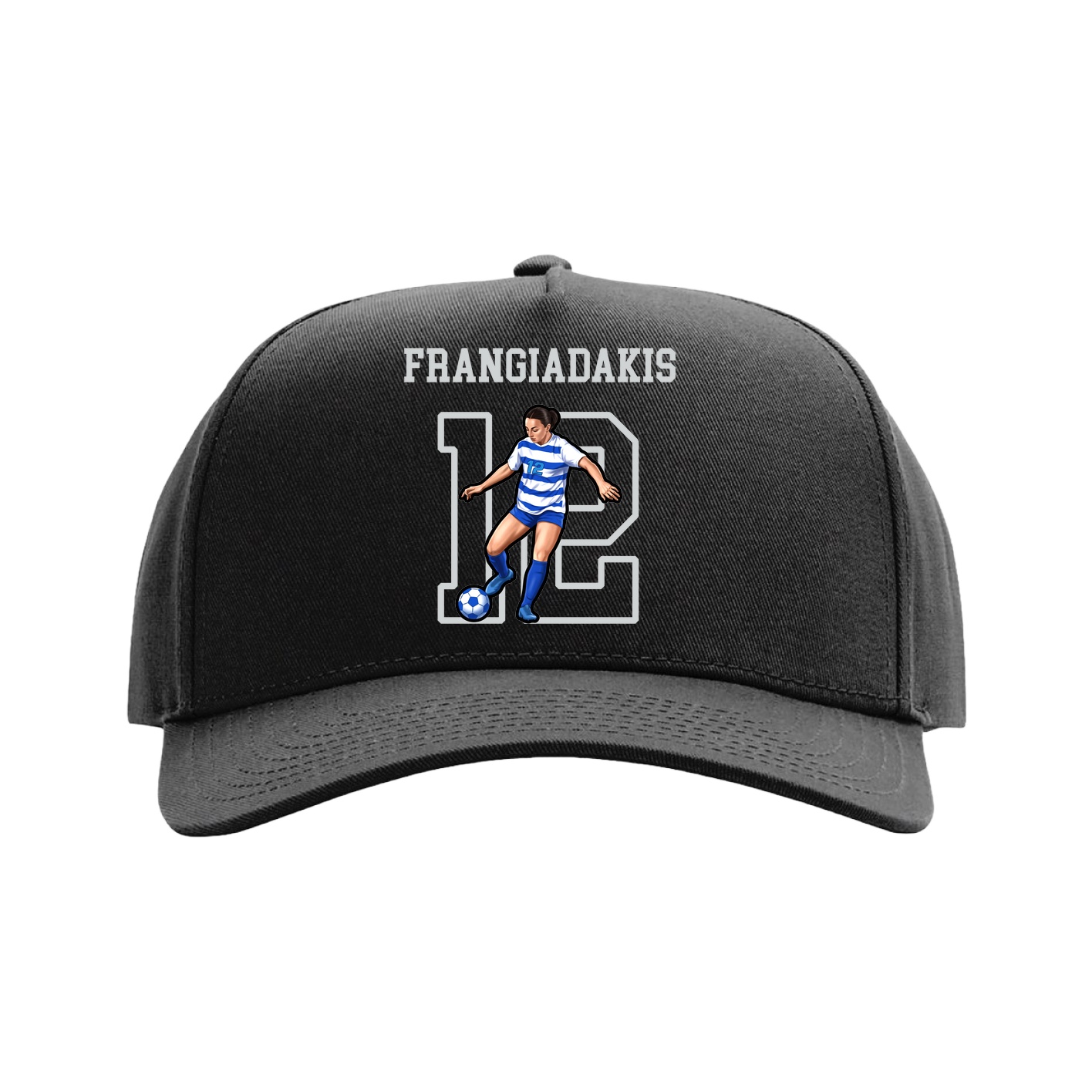 Full Fabric Five-Panel Champ Cap — Shirsey in Black