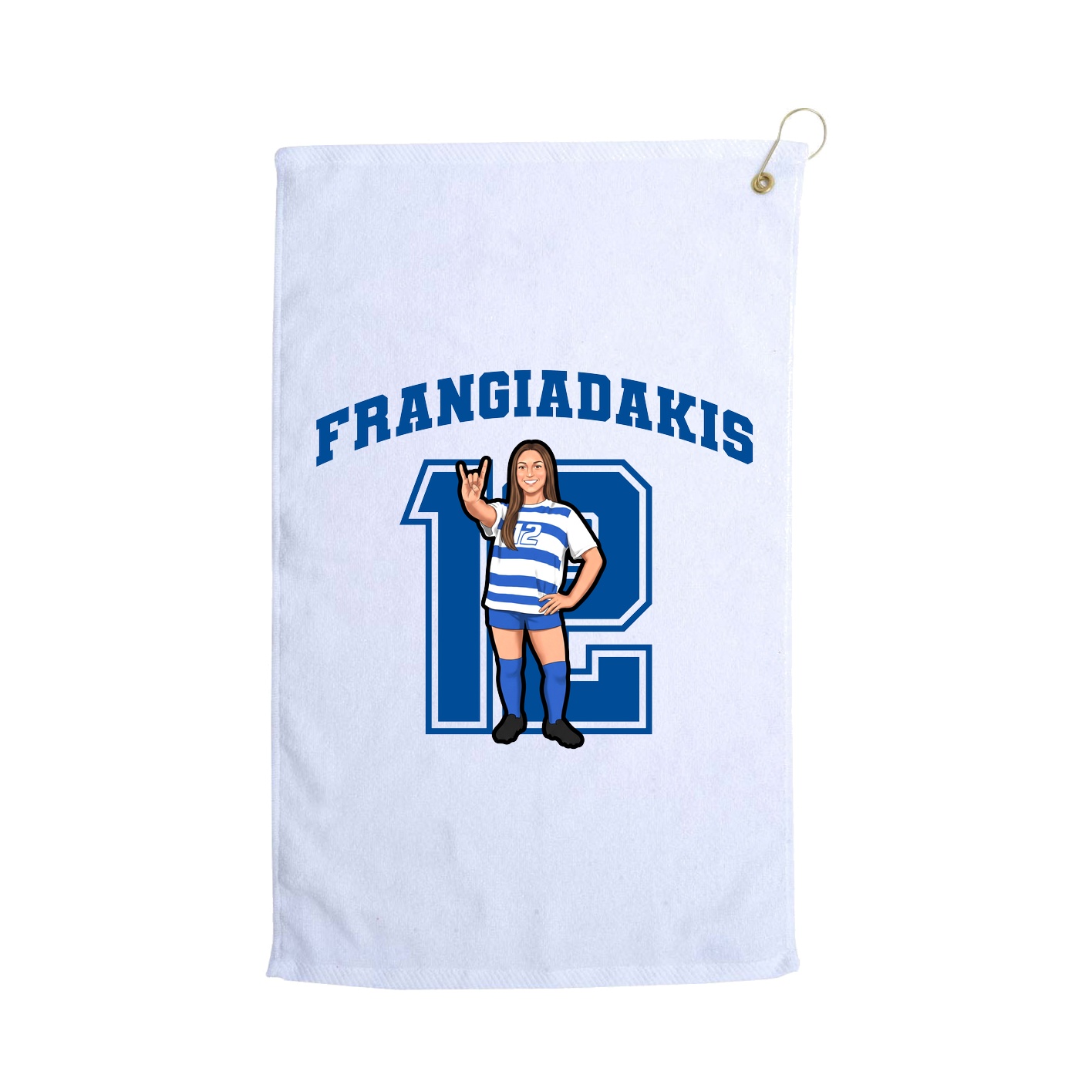 Golf Towel — Number in White