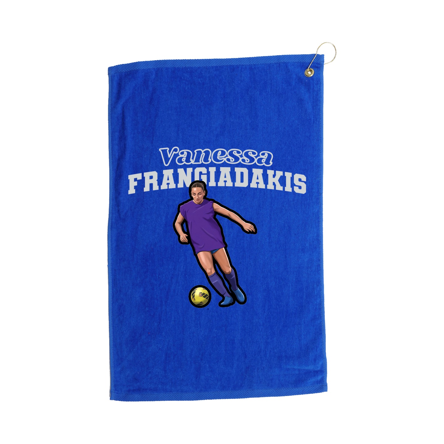 Golf Towel — Name Arch in Royal