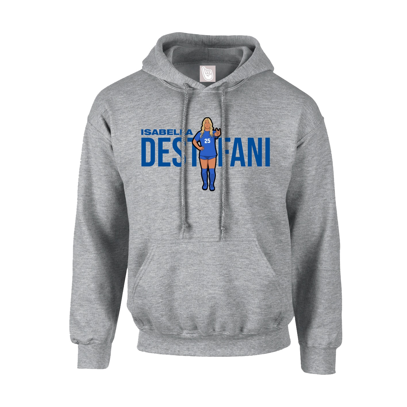 Youth Hoodie — Player Name in Grey