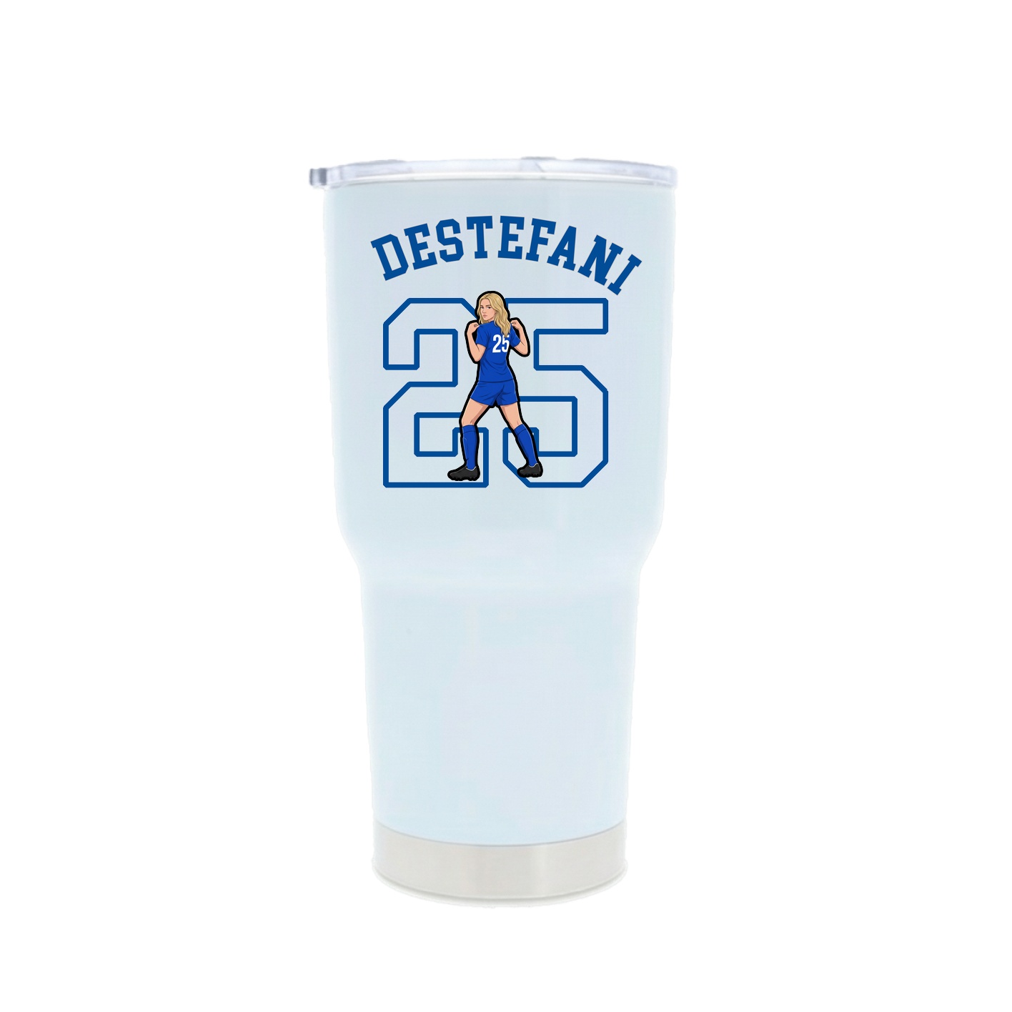 30oz Stainless Steel Tumbler — Shirsey Arch in White