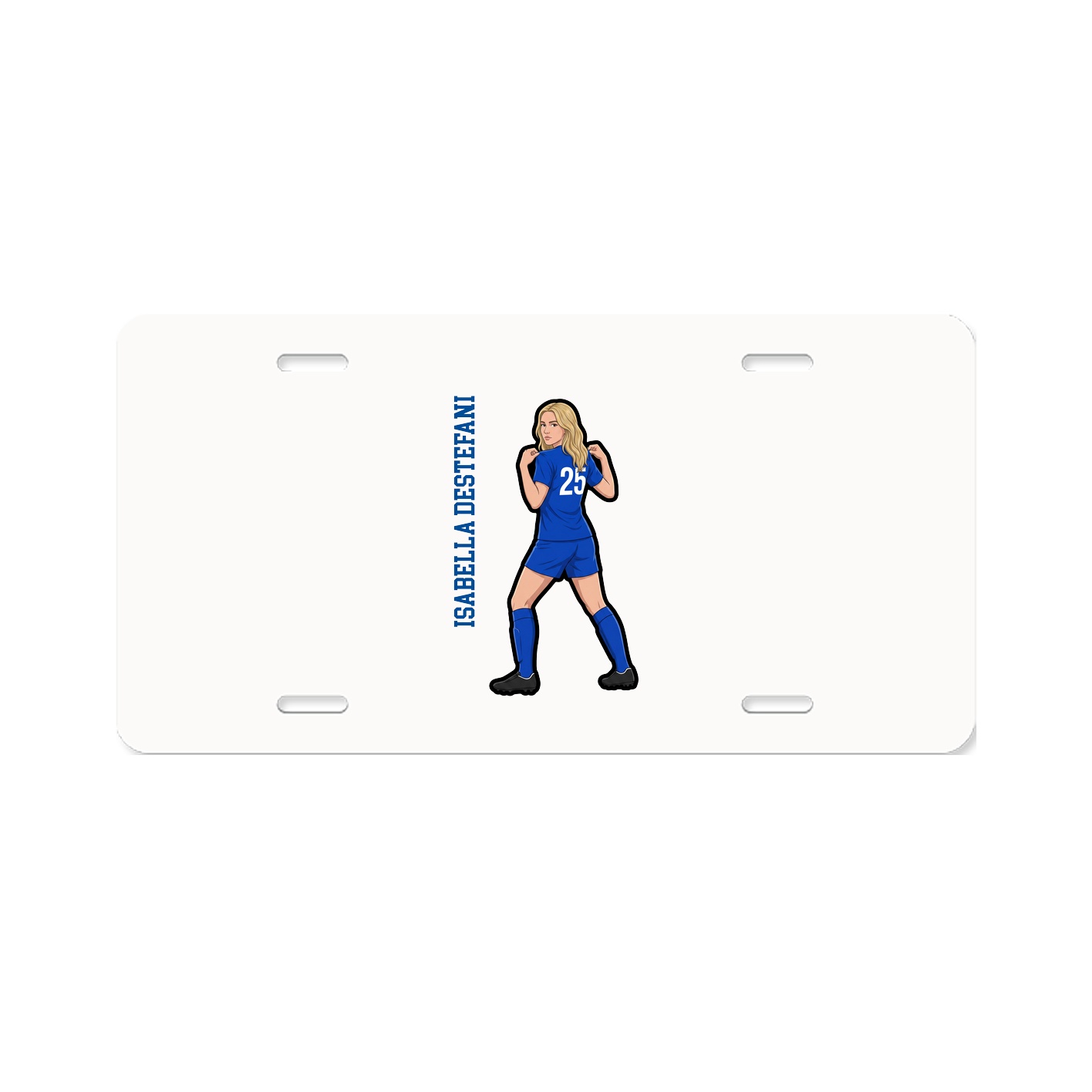 License Plate — Name Vertical in Classic
