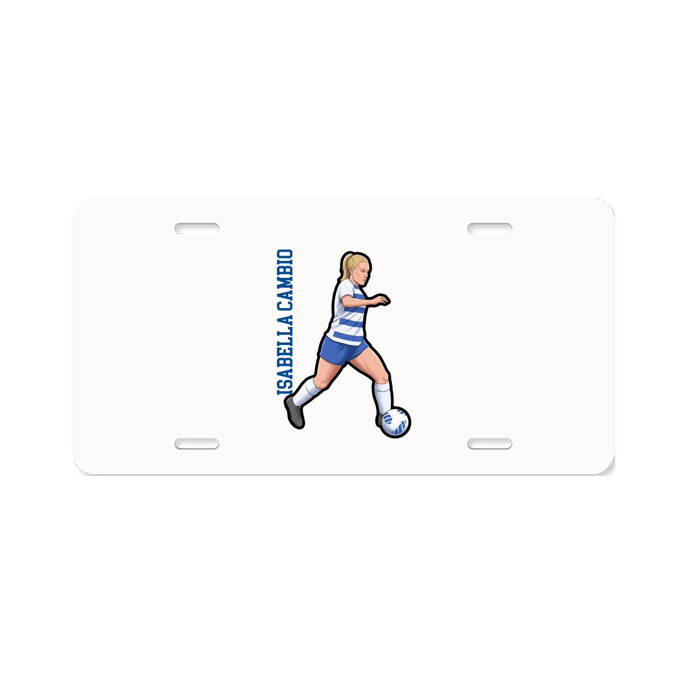 License Plate — Name Vertical in Classic