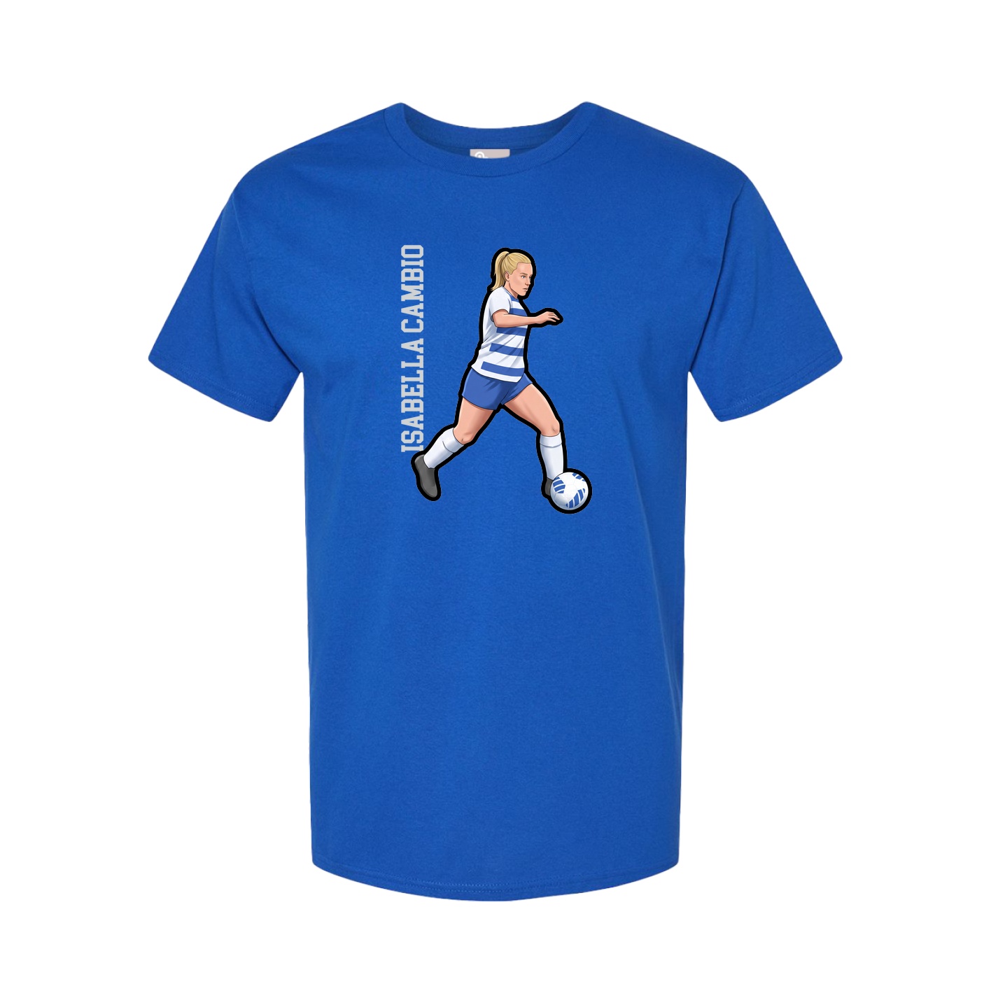 Tee — Name Vertical in Royal