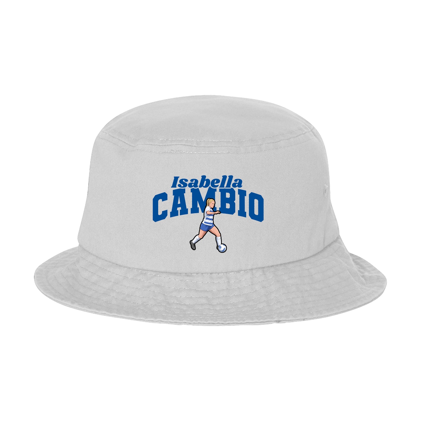 Bucket Cap — Signature Arch in White