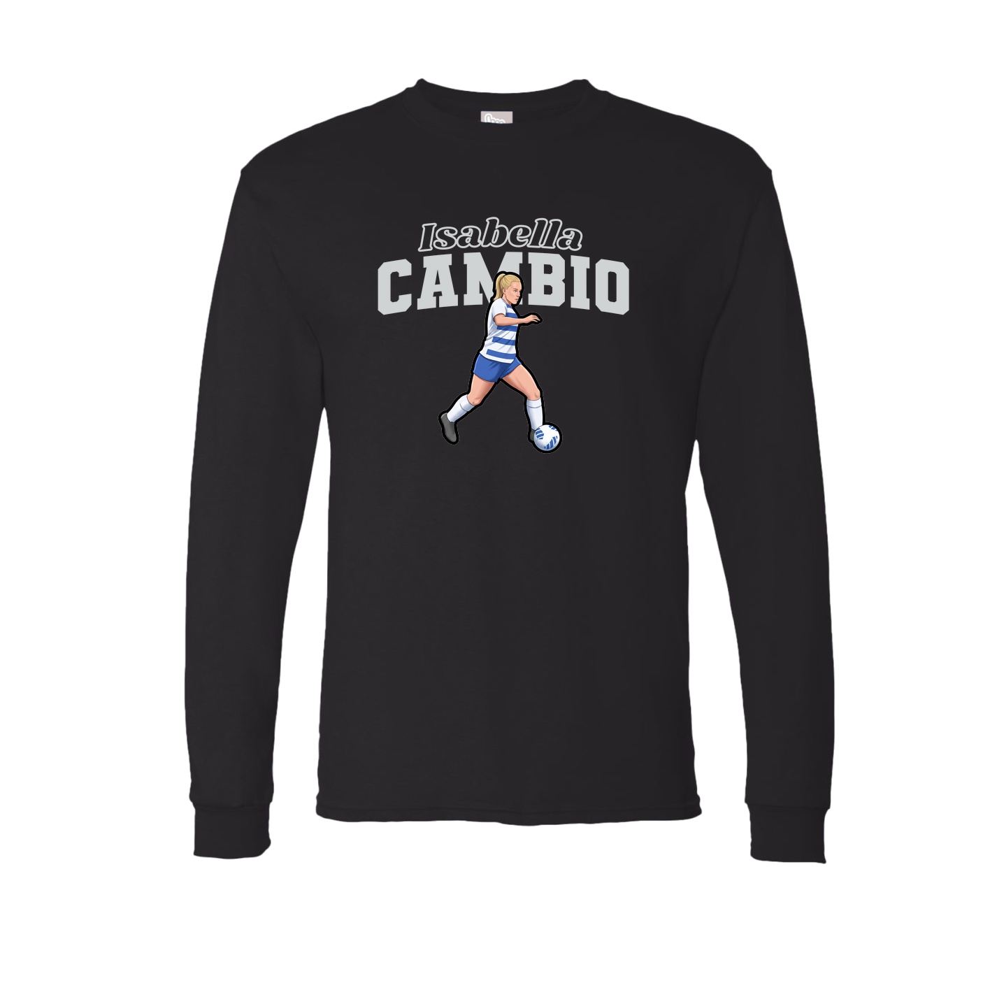 Long Sleeve Tee — Name Arch in Black