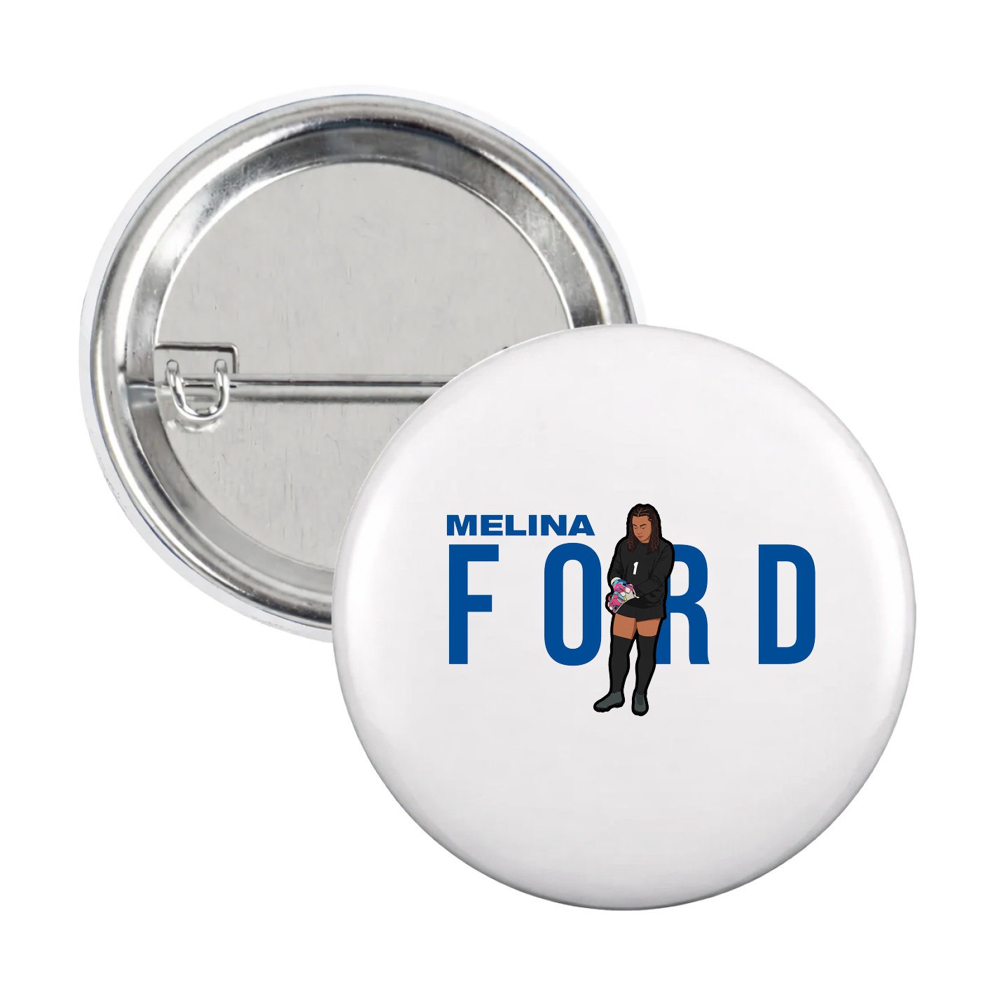 Game Day Button — Player Name in White