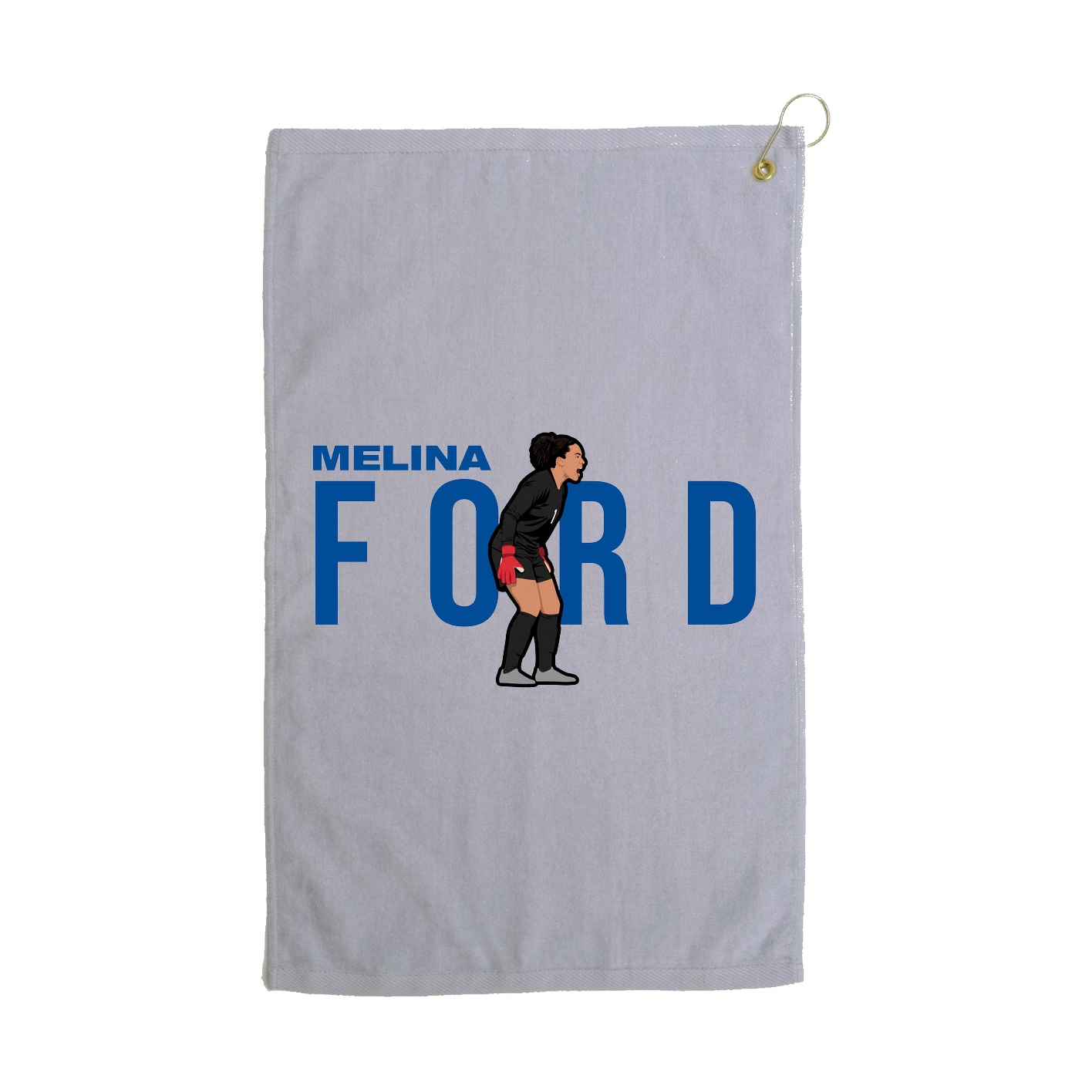 Golf Towel — Player Name in Grey