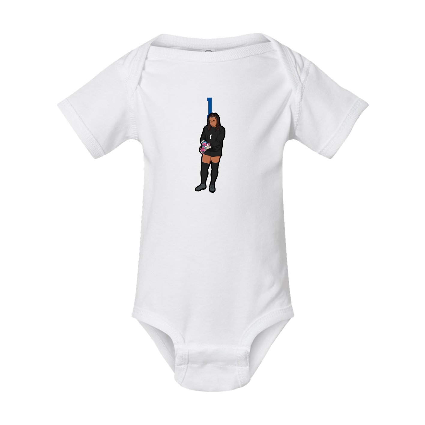 Baby Onesie — Number Top in White
