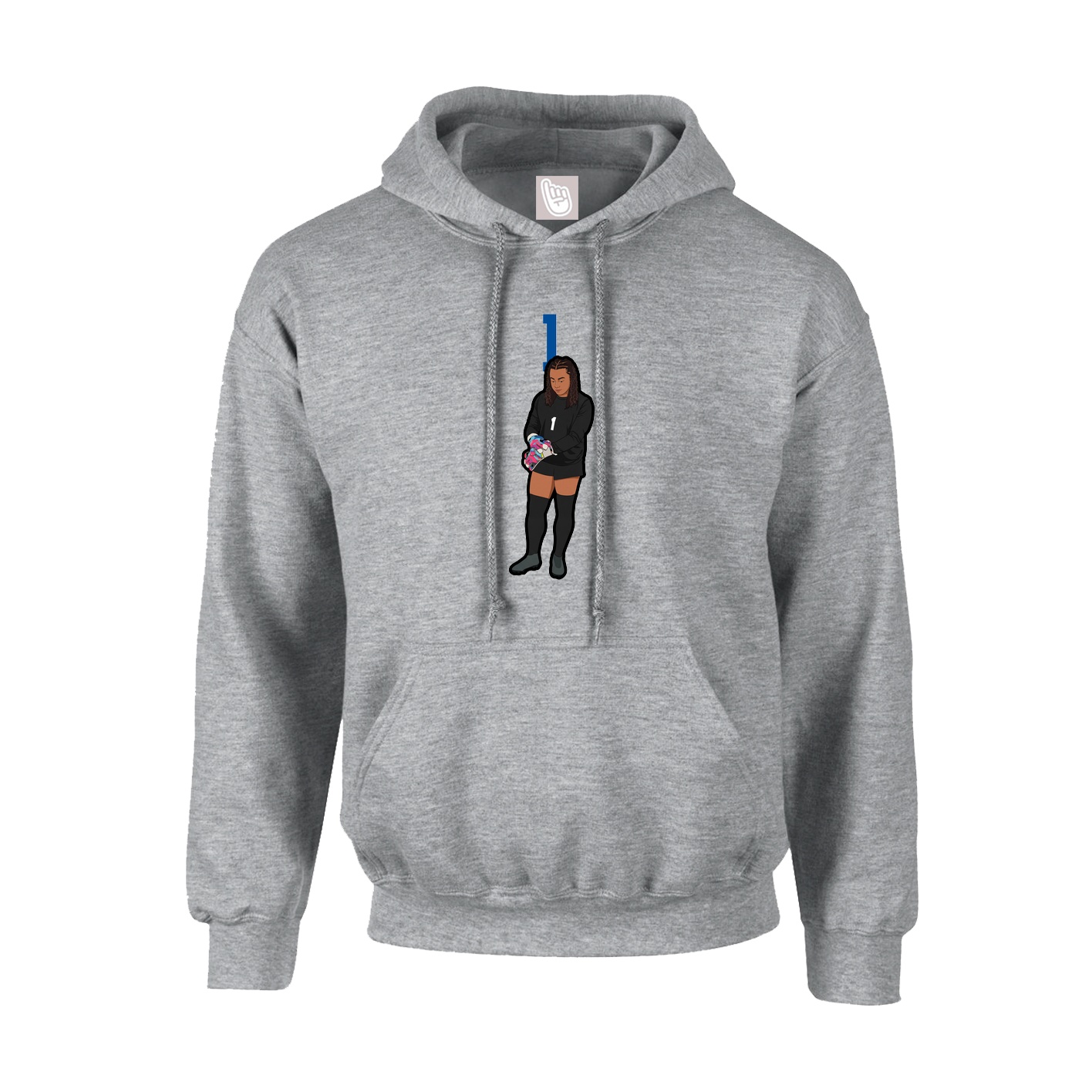 Youth Hoodie — Number Top in Grey