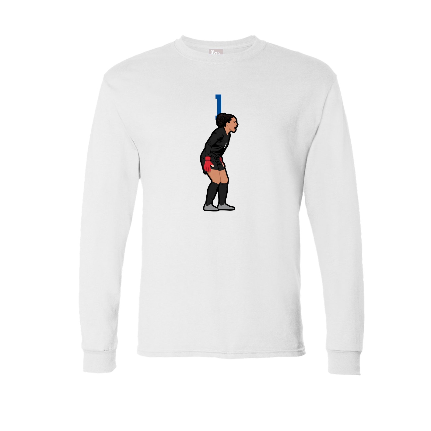 Long Sleeve Tee — Number Top in White