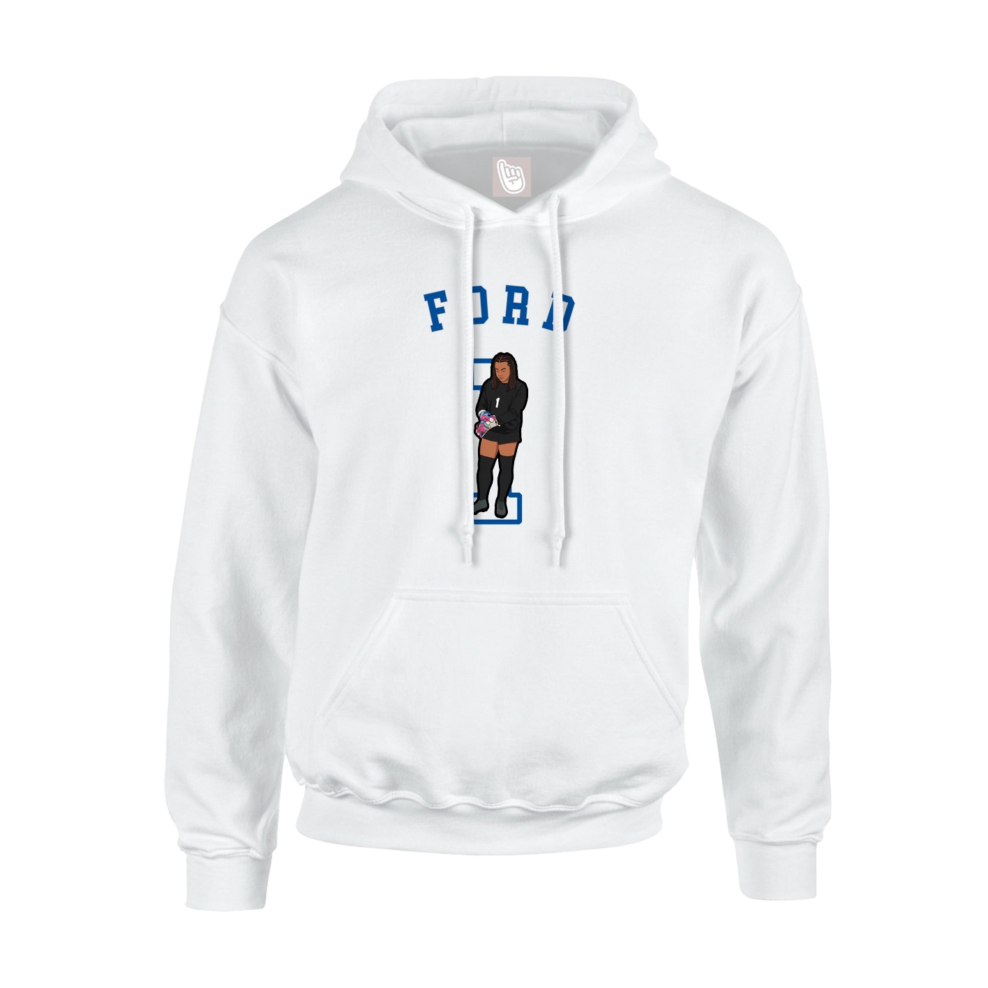 Youth Hoodie — Shirsey Arch in White