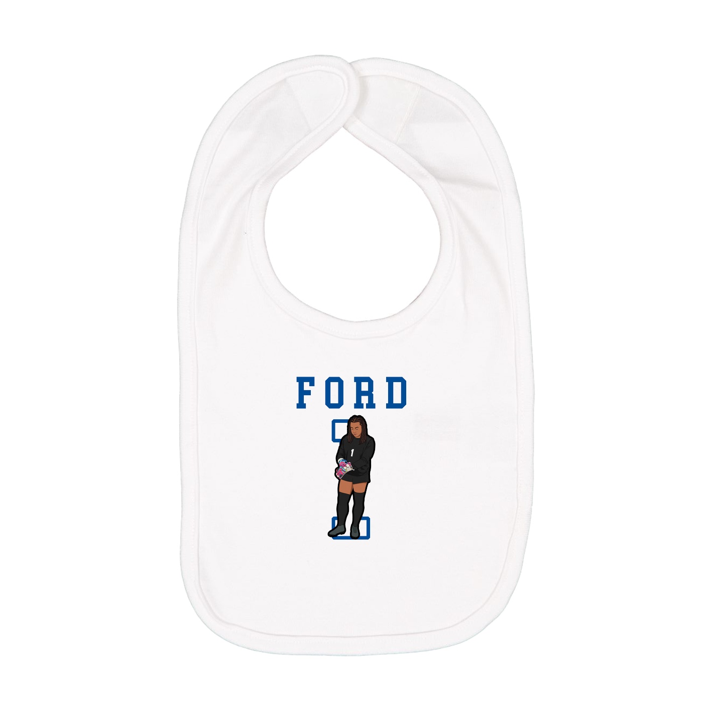 Infant Bib — Shirsey in White