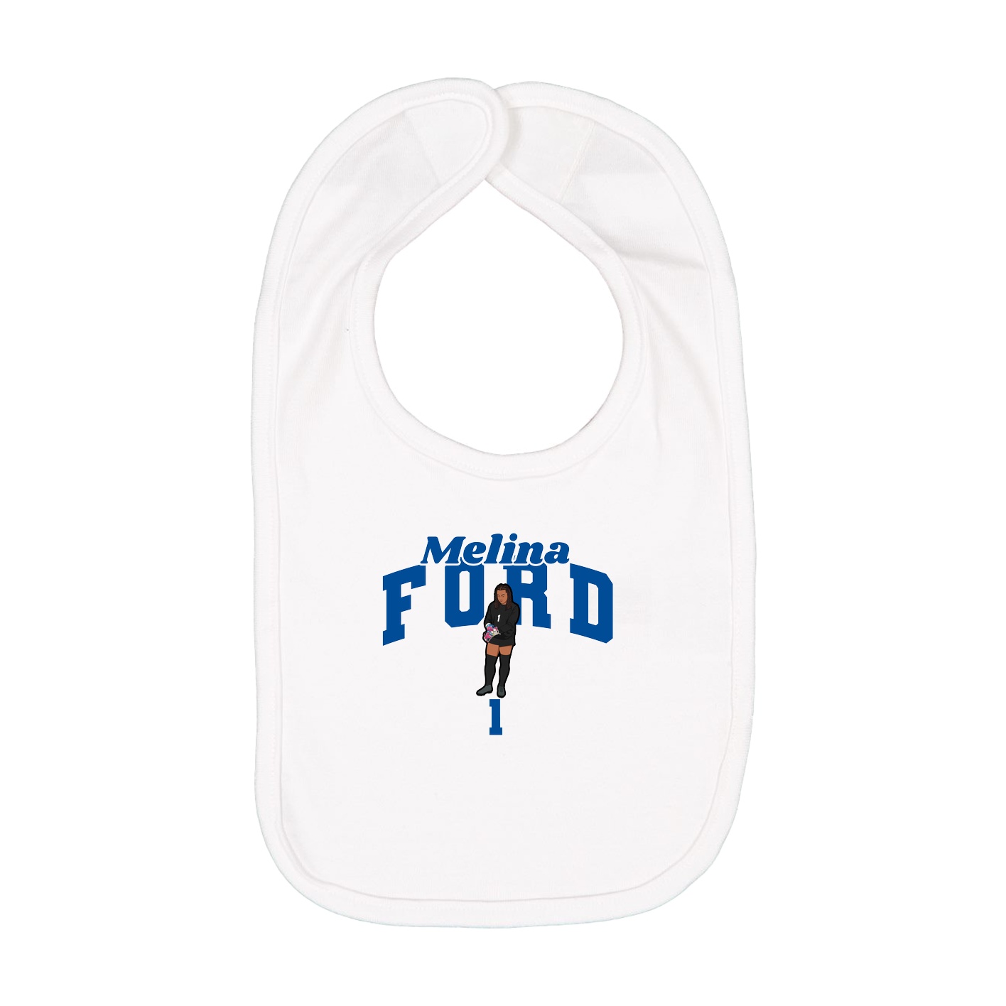 Infant Bib — Signature Arch in White