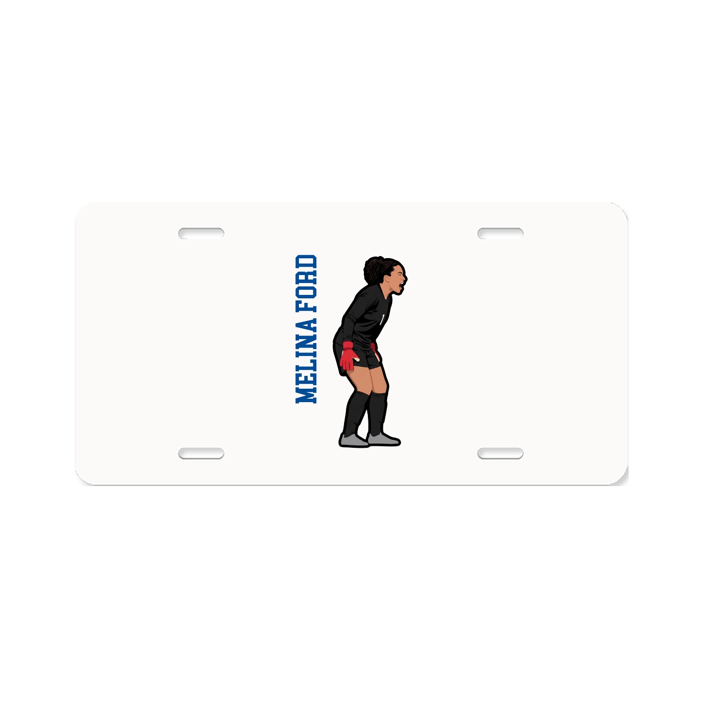 License Plate — Name Vertical in Classic