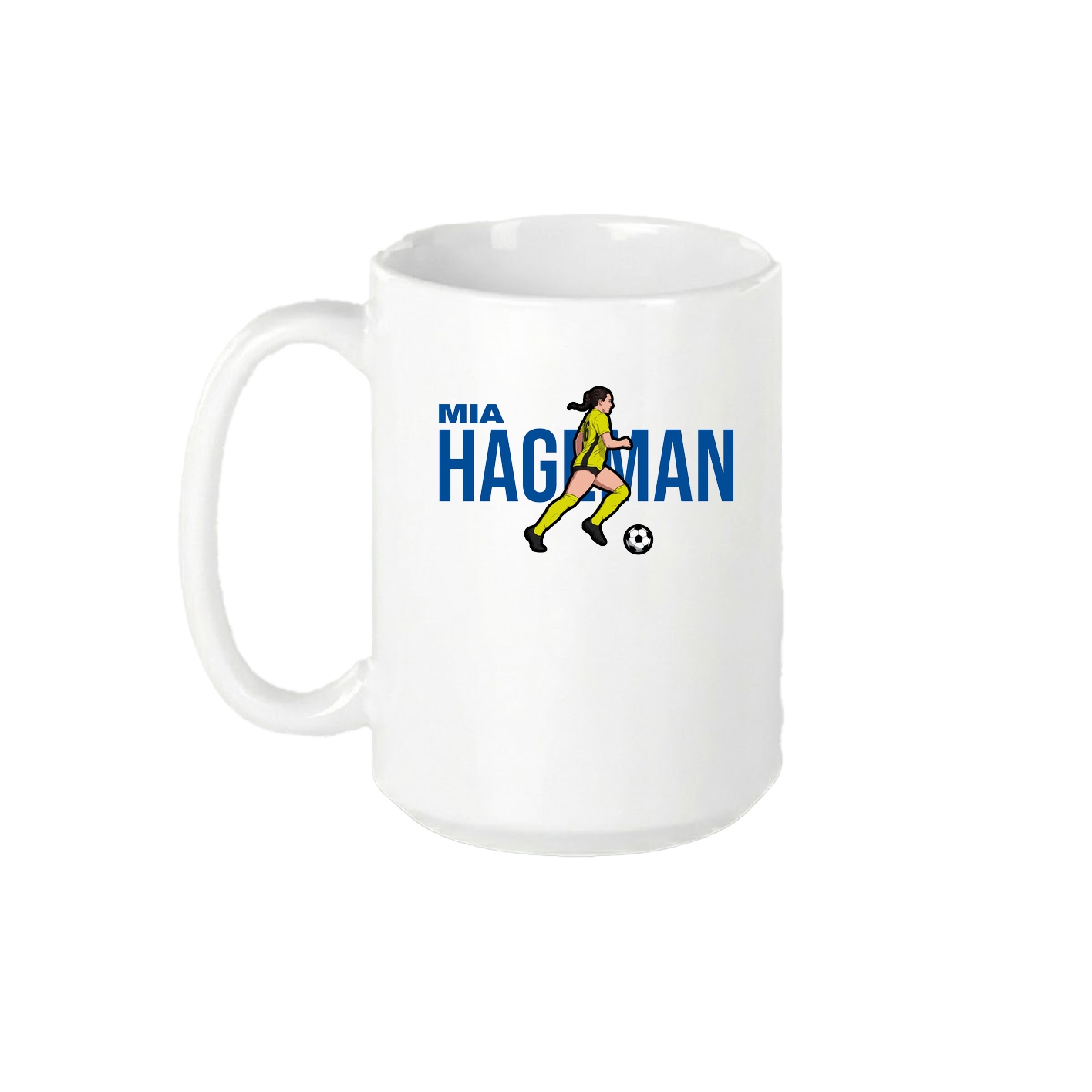15oz Coffee Mug — Player Name in White