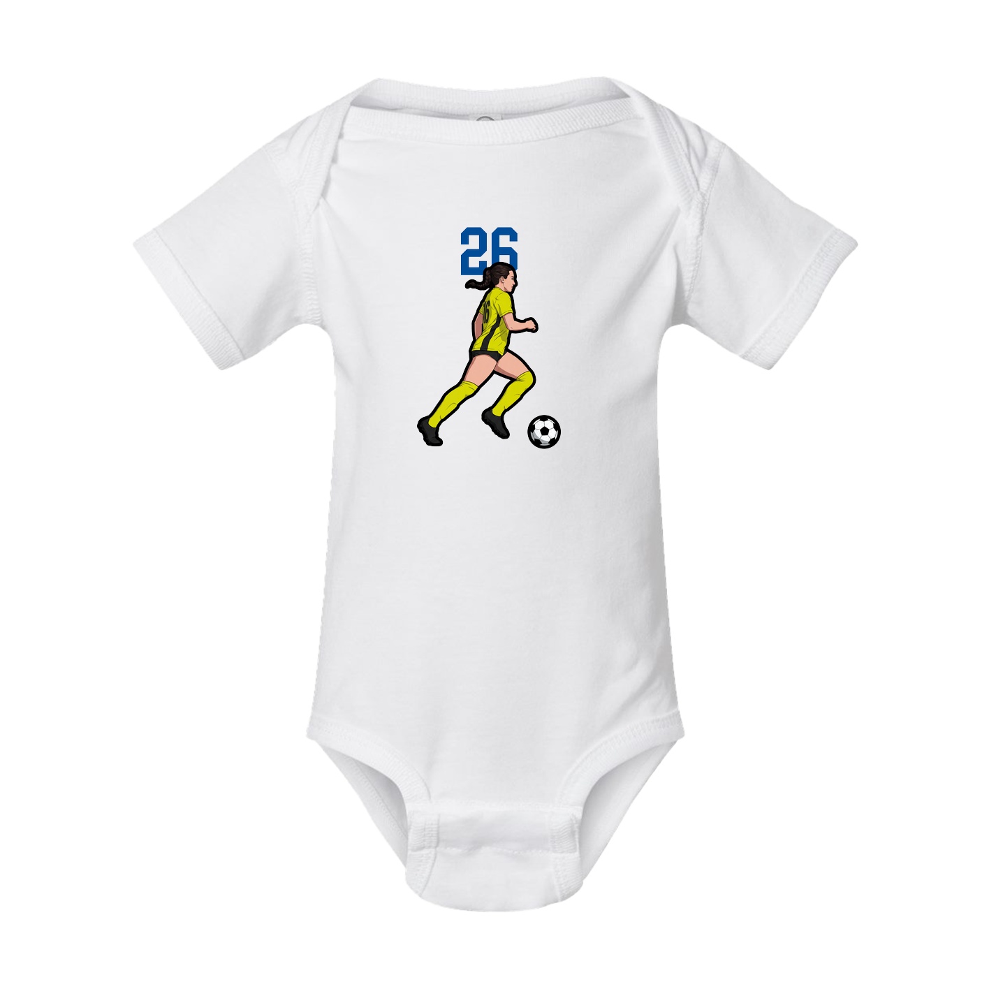 Baby Onesie — Number Top in White