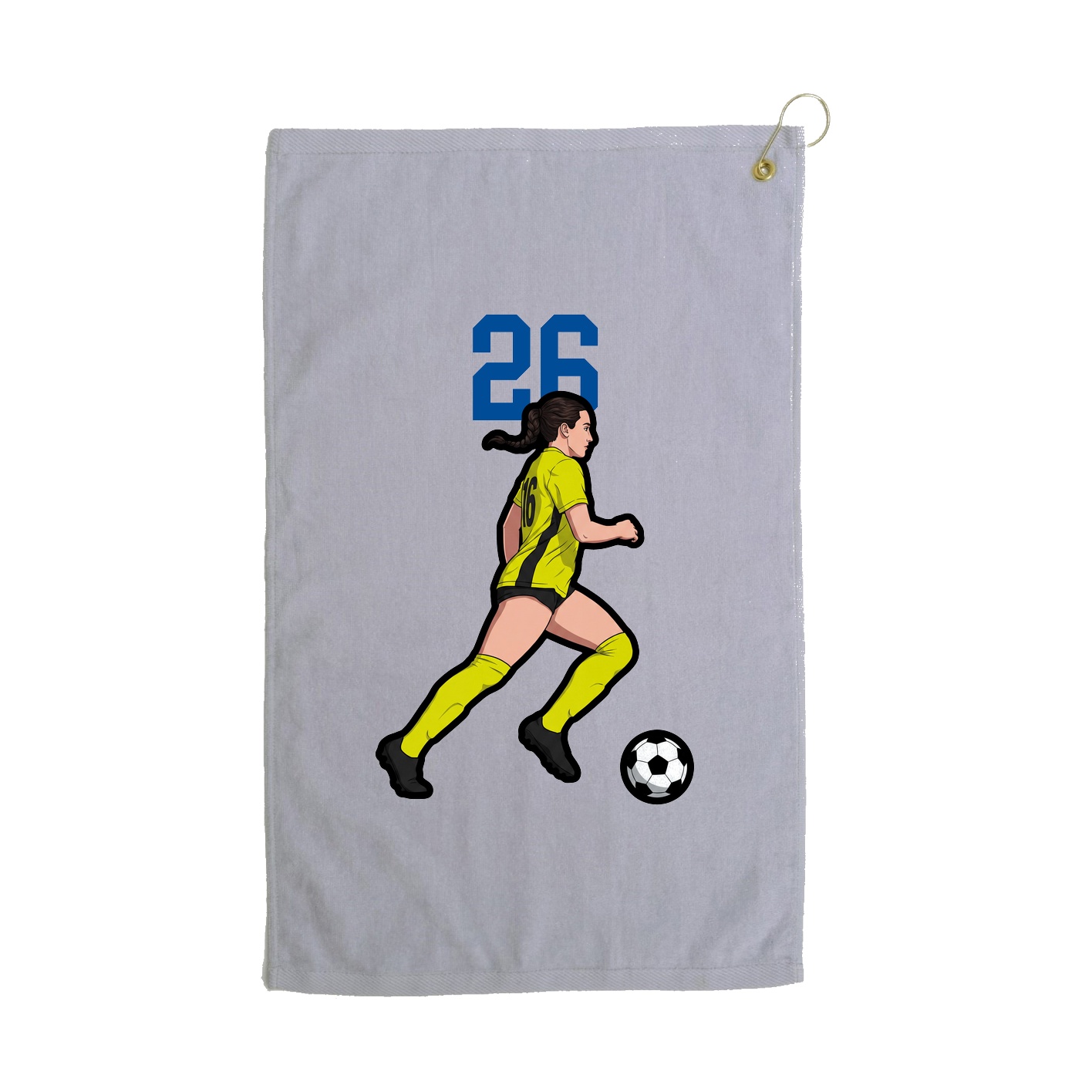 Golf Towel — Number Top in Grey