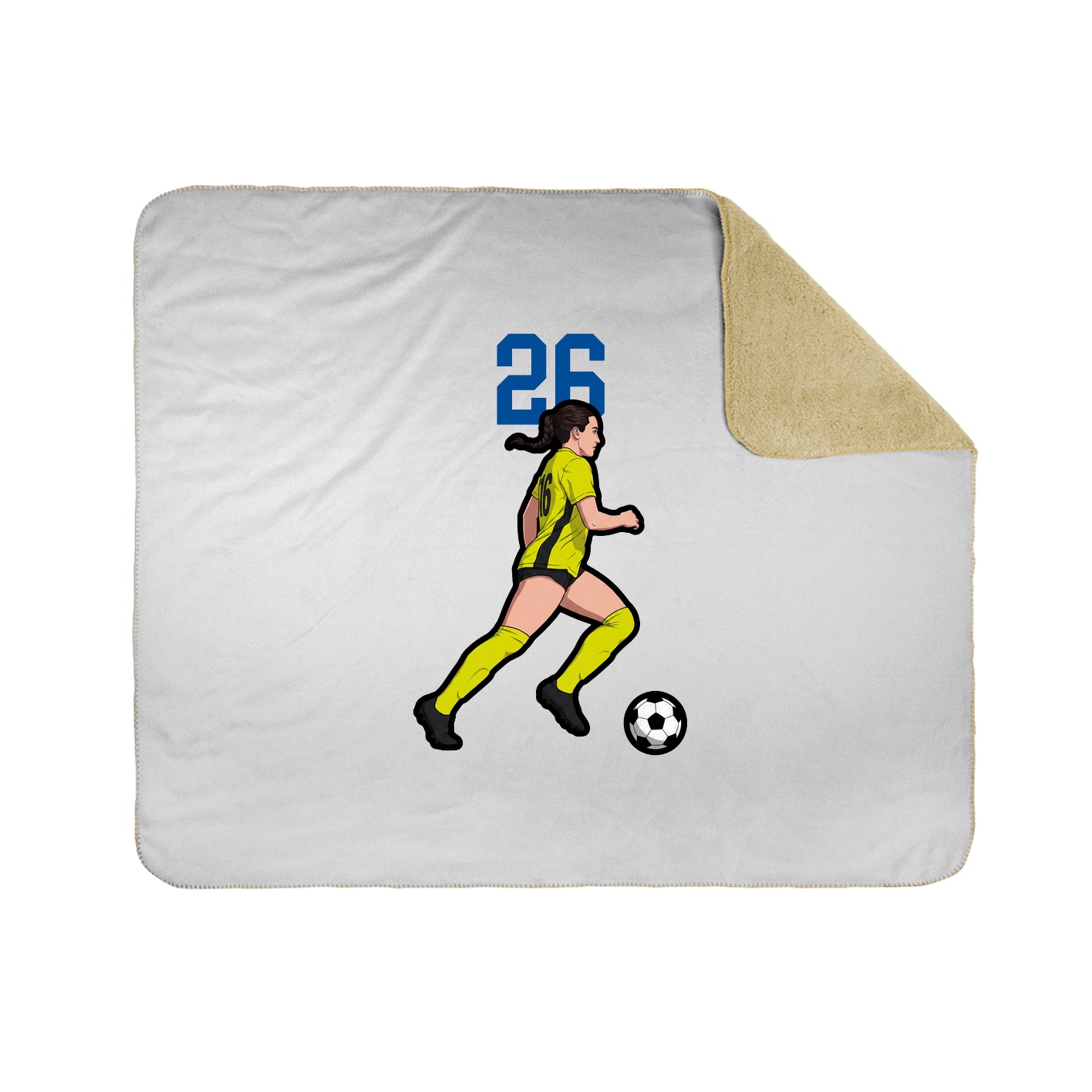 Throw Blanket — Number Top in White