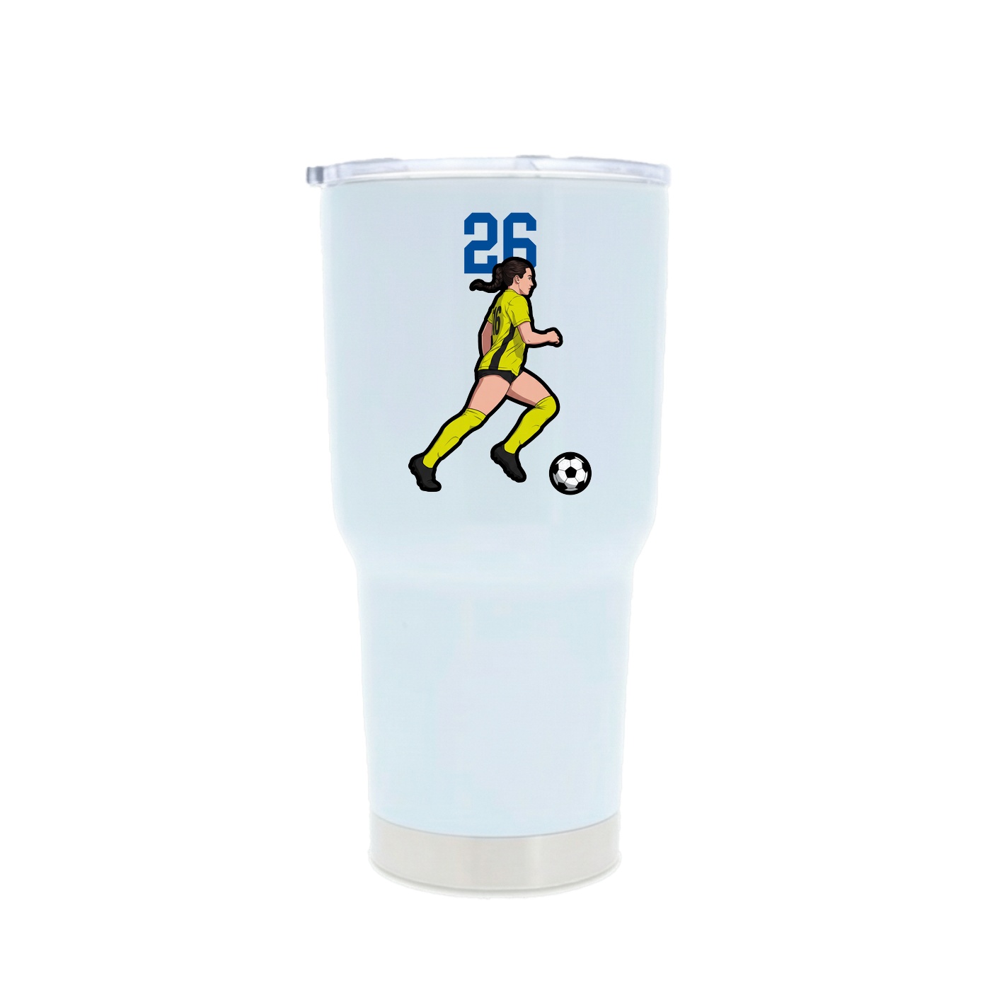 30oz Stainless Steel Tumbler — Number Top in White