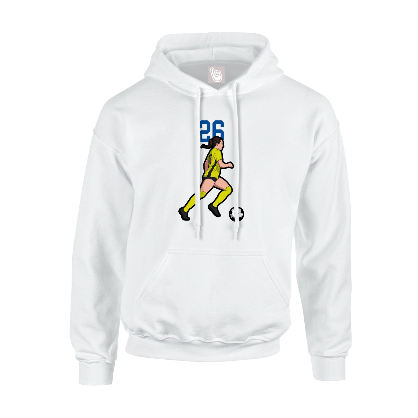Hoodie — Number Top in White