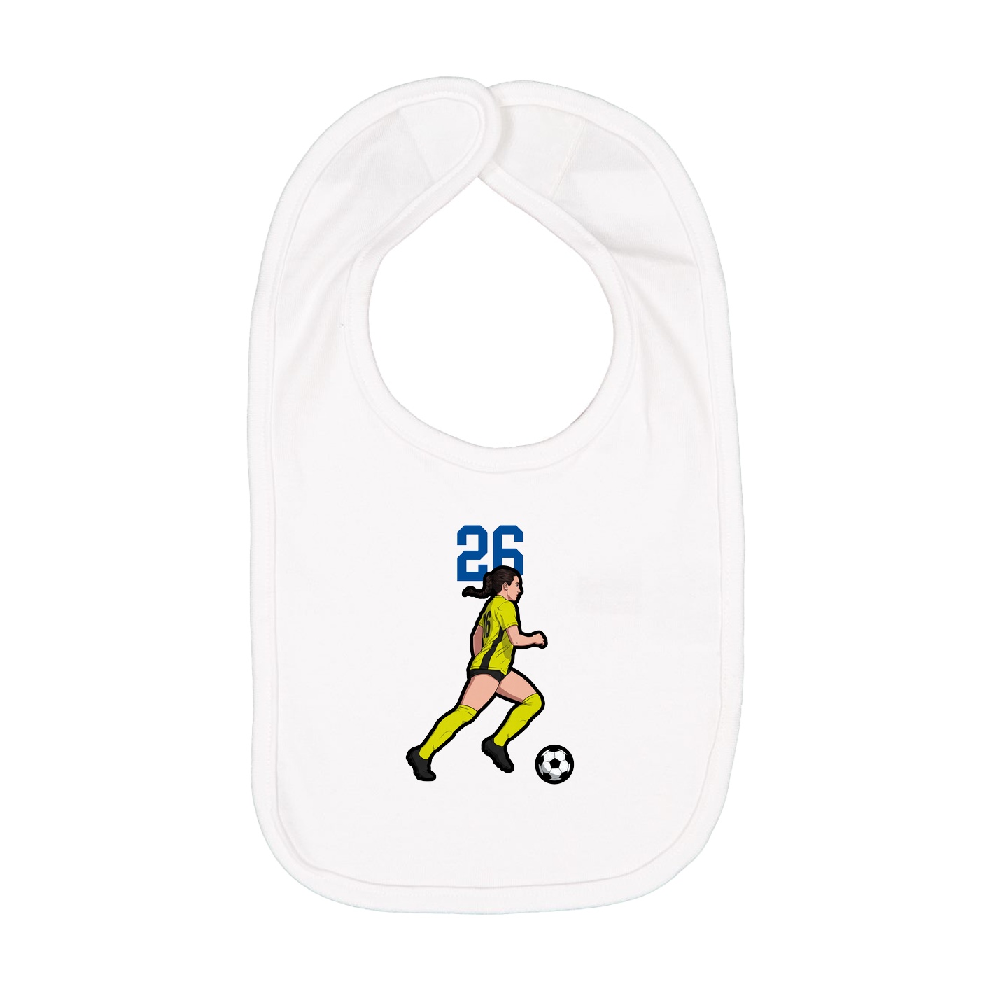 Infant Bib — Number Top in White