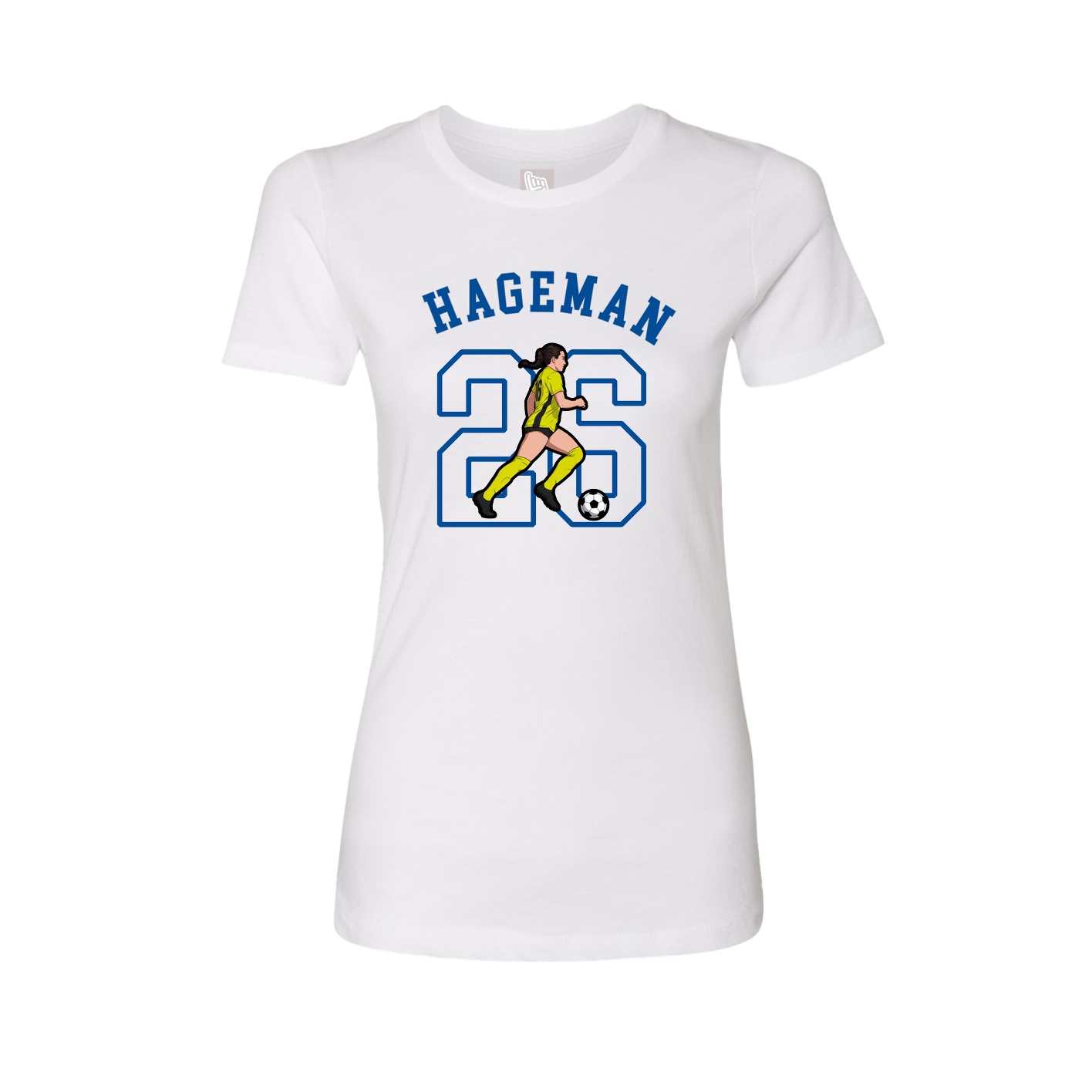Fitted Women's Tee — Shirsey Arch in White