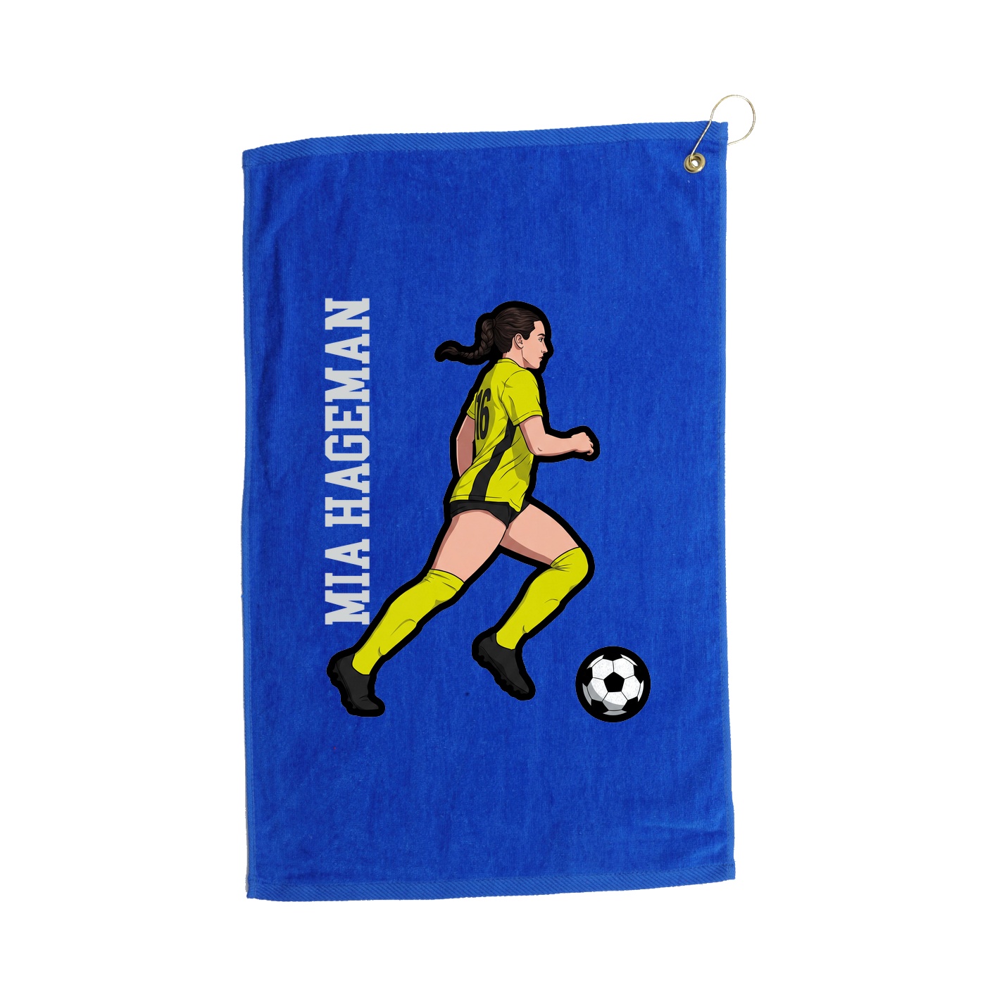 Golf Towel — Name Vertical in Royal