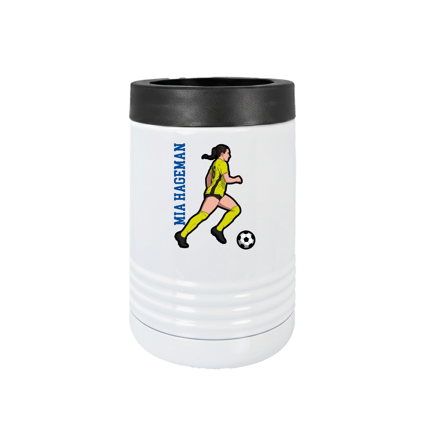 Beverage Holder — Name Vertical in White