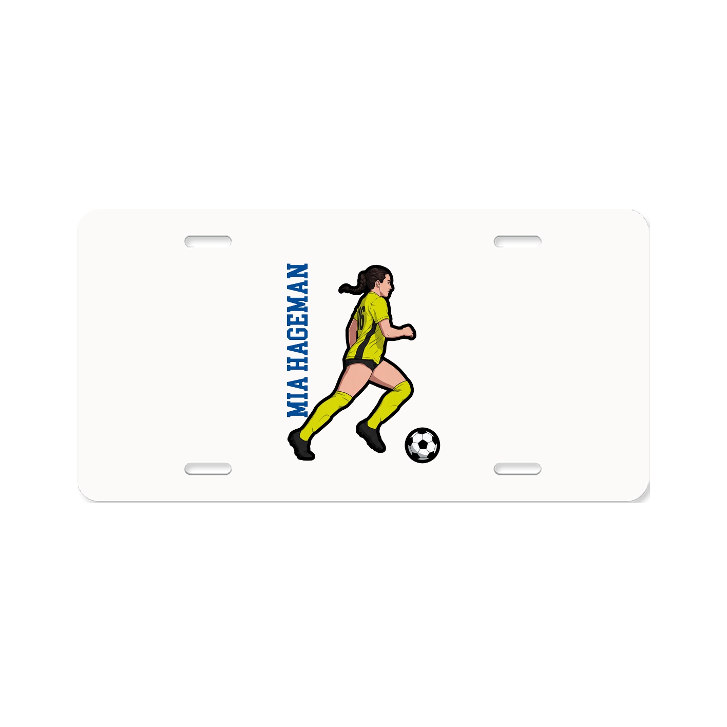License Plate — Name Vertical in Classic