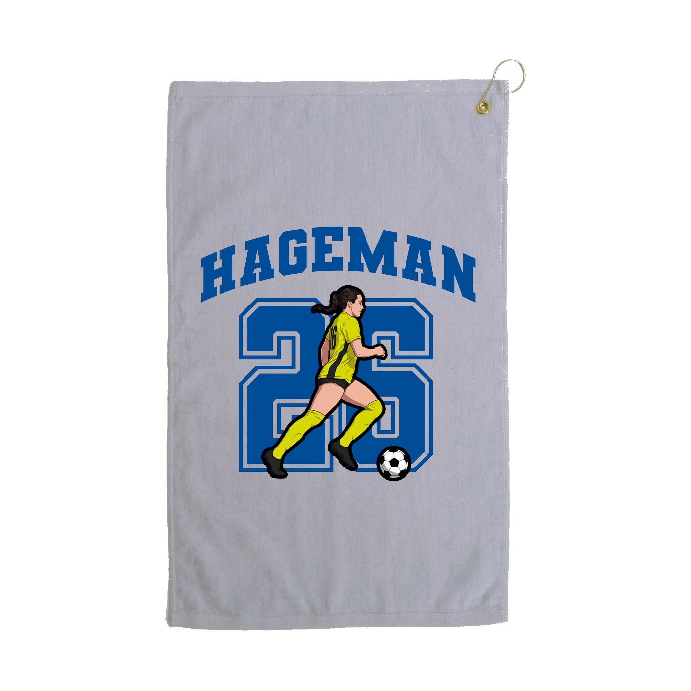 Golf Towel — Number in Grey