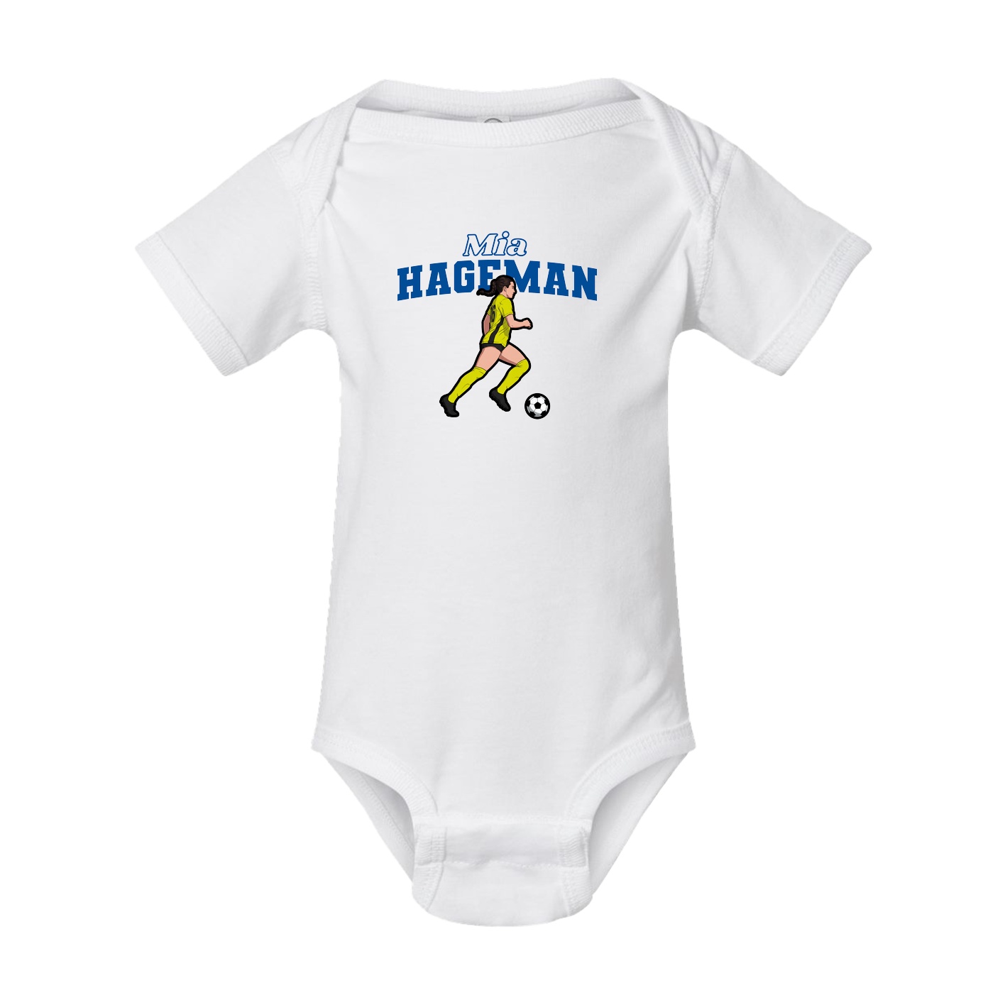 Baby Onesie — Name Arch in White